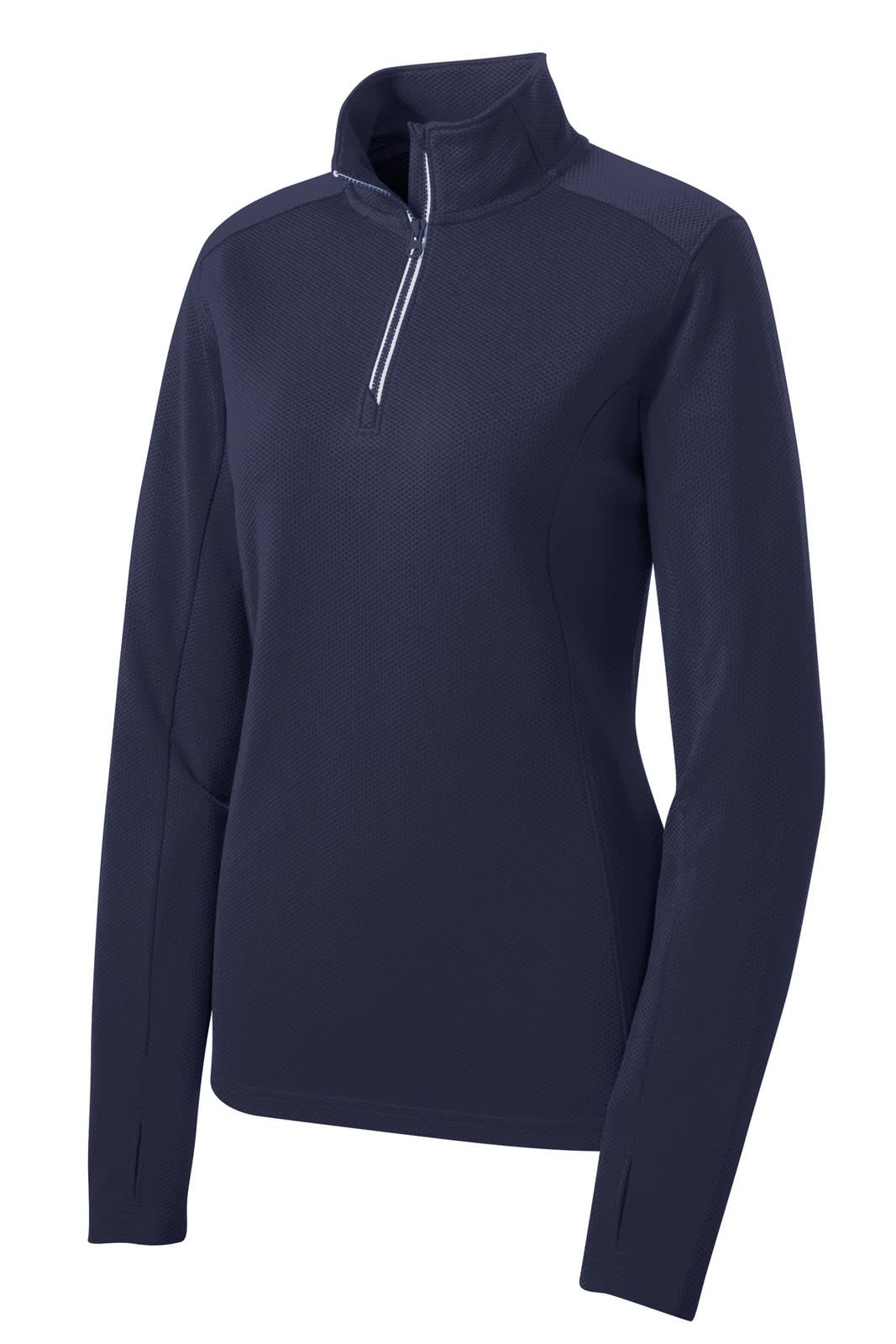 Sport-Tek Ladies Sport-Wick Textured 1/4-Zip Pullover