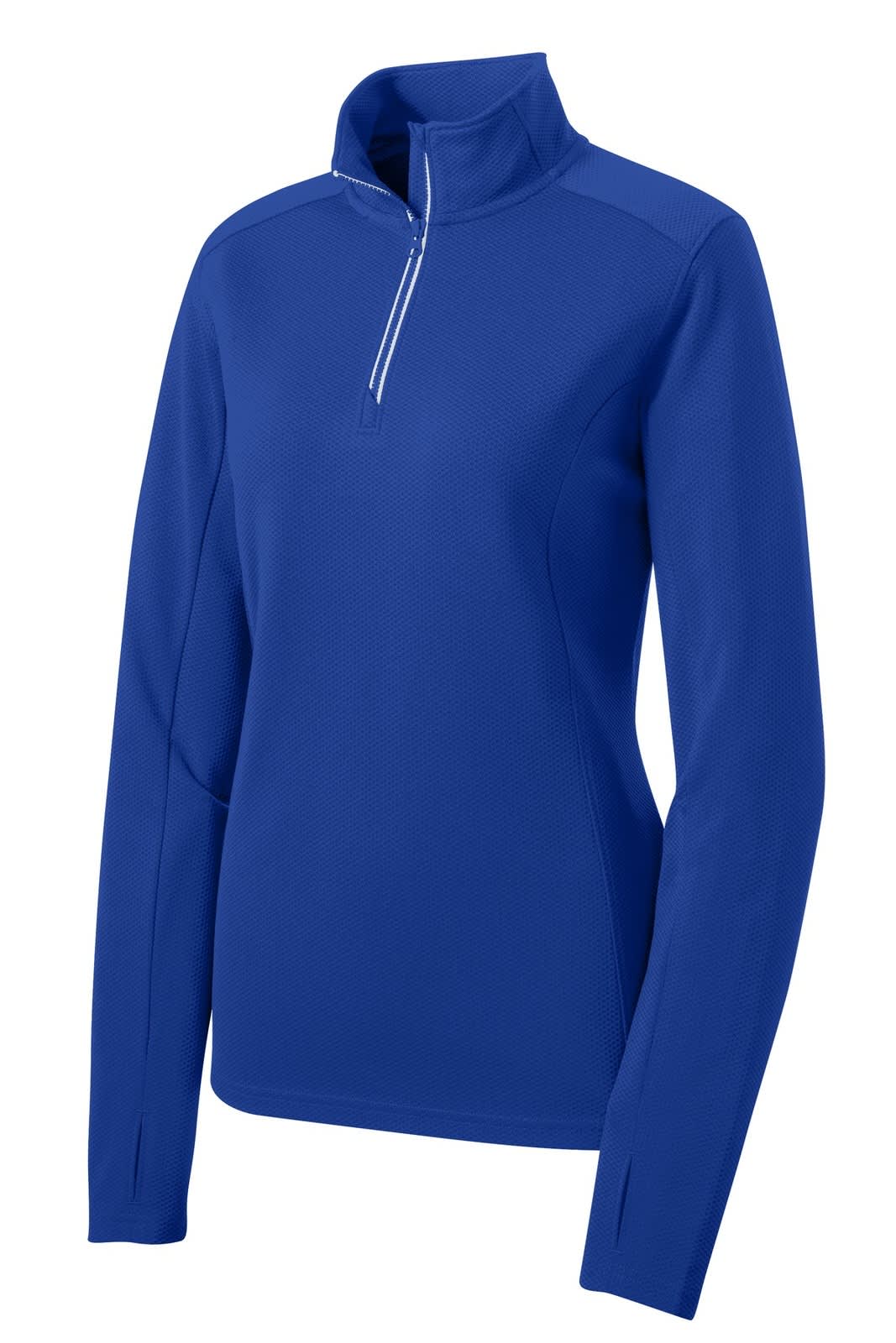 Sport-Tek Ladies Sport-Wick Textured 1/4-Zip Pullover