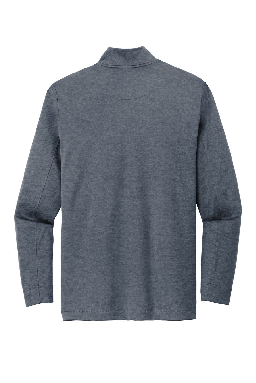 A grey Nike Dry 1/2-Zip Cover-Up with long sleeves and a collar, featuring branding.