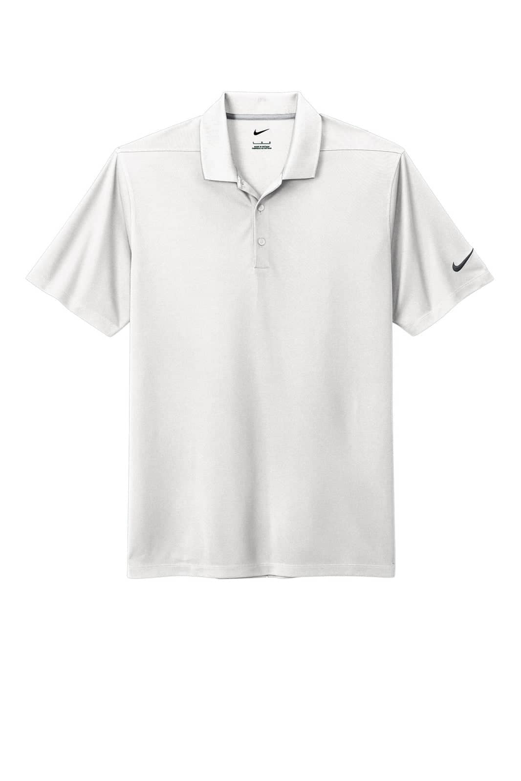 A light grey polo shirt with a collar, short sleeves, and a logo on the sleeve.