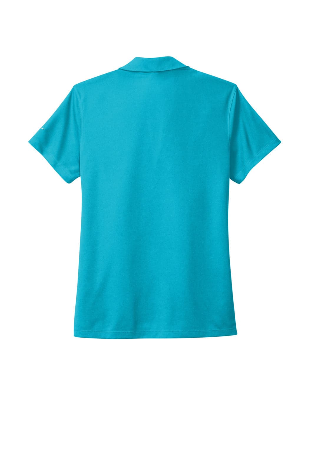 A teal Nike Dri-FIT Micro Pique 2.0 Polo shirt with a back view, featuring a small logo.