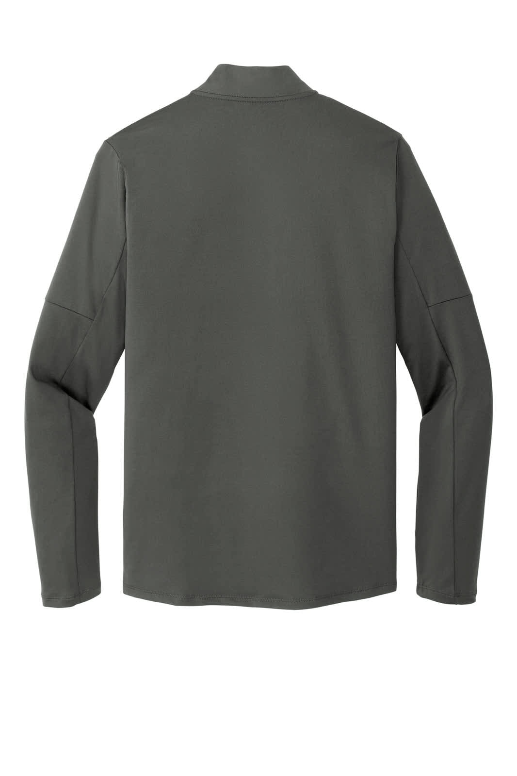 A grey Nike Dri-FIT Element 1/2-Zip Top with long sleeves and a collar, featuring a logo.