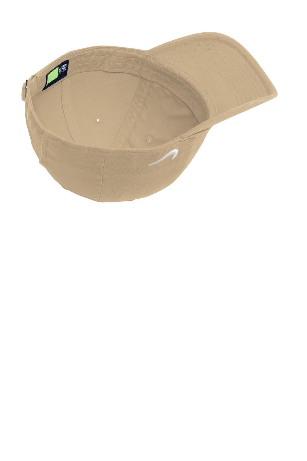 A tan Nike Heritage 86 cap with a rounded crown and a curved brim, featuring a brand logo.