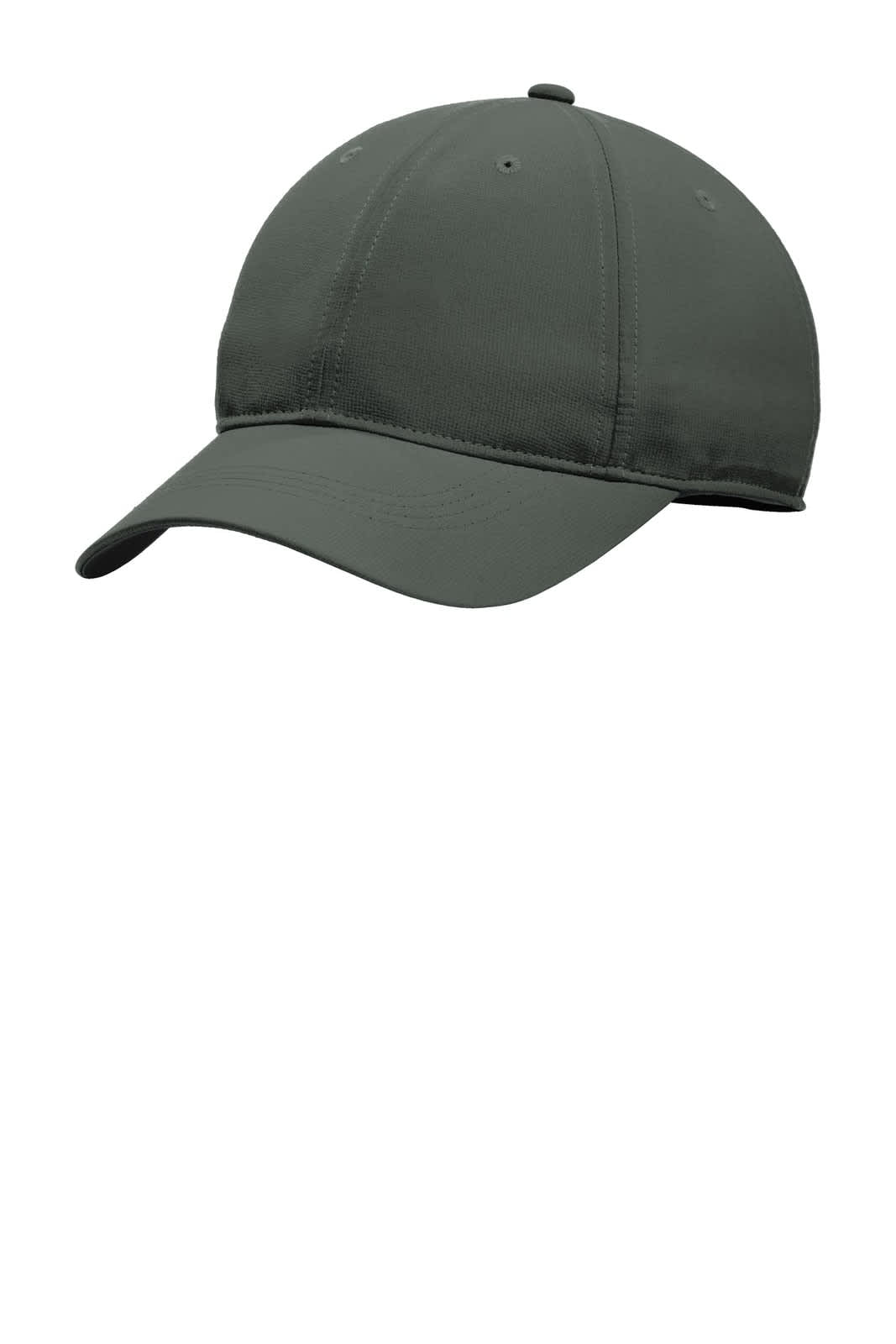 A green Nike Dri-FIT Tech Cap featuring a structured design and a logo. Ideal for headwear and outdoor activities.