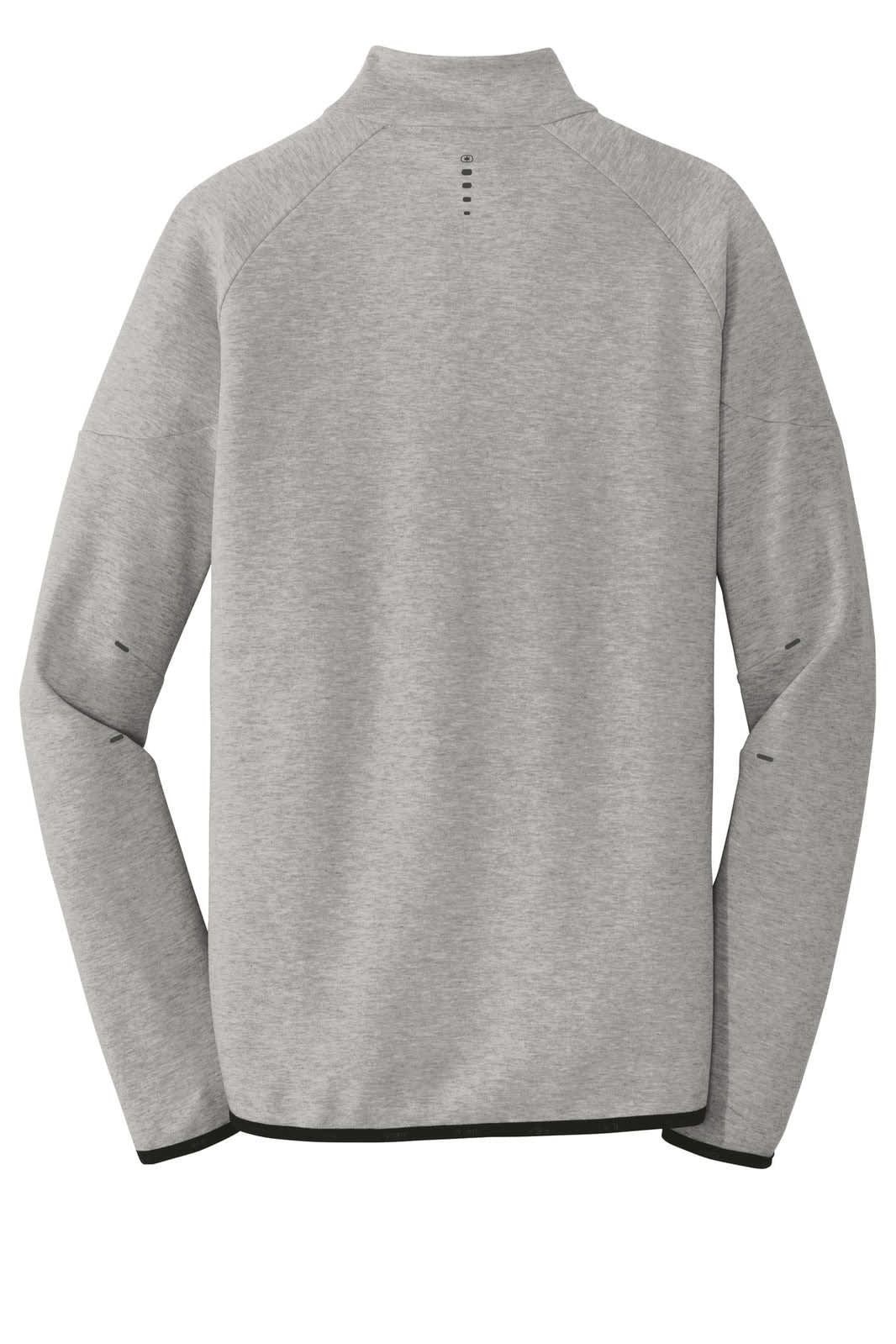 A grey OGIO ENDURANCE Origin Jacket featuring long sleeves and a high collar, with a subtle logo on the back.