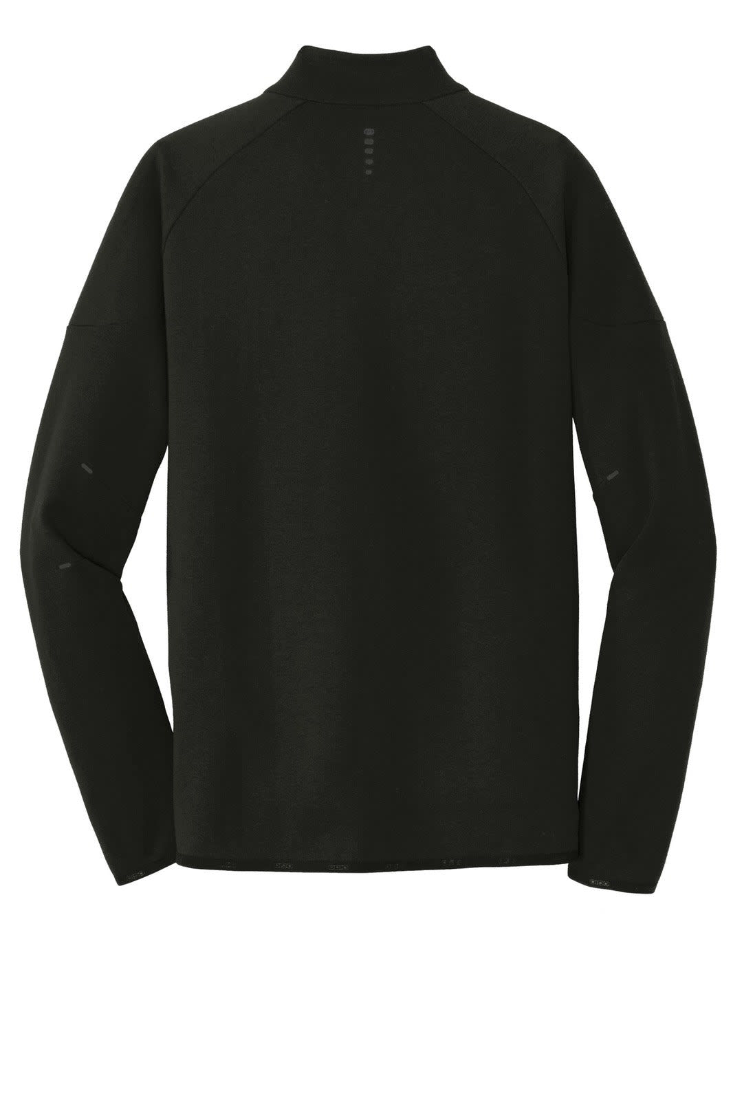 A black OGIO ENDURANCE Origin Jacket featuring long sleeves and a high collar, with a logo on the back.