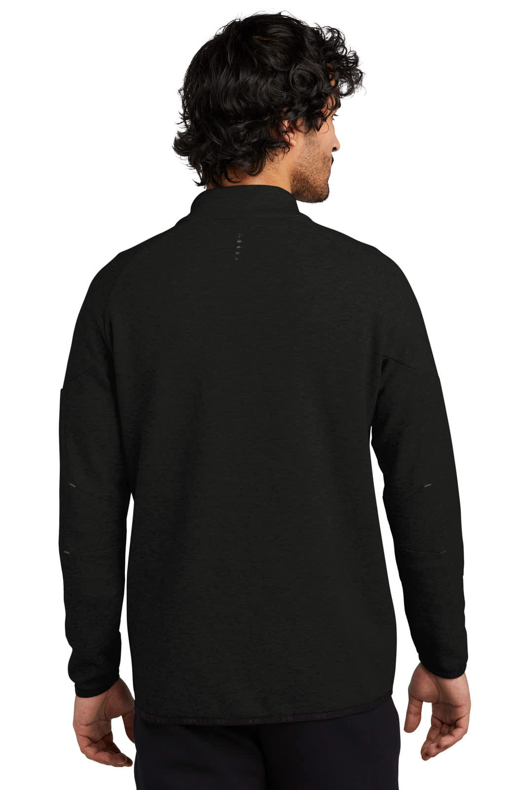A black OGIO ENDURANCE Origin Jacket viewed from the back, featuring long sleeves and a collar. It has a logo on the back.