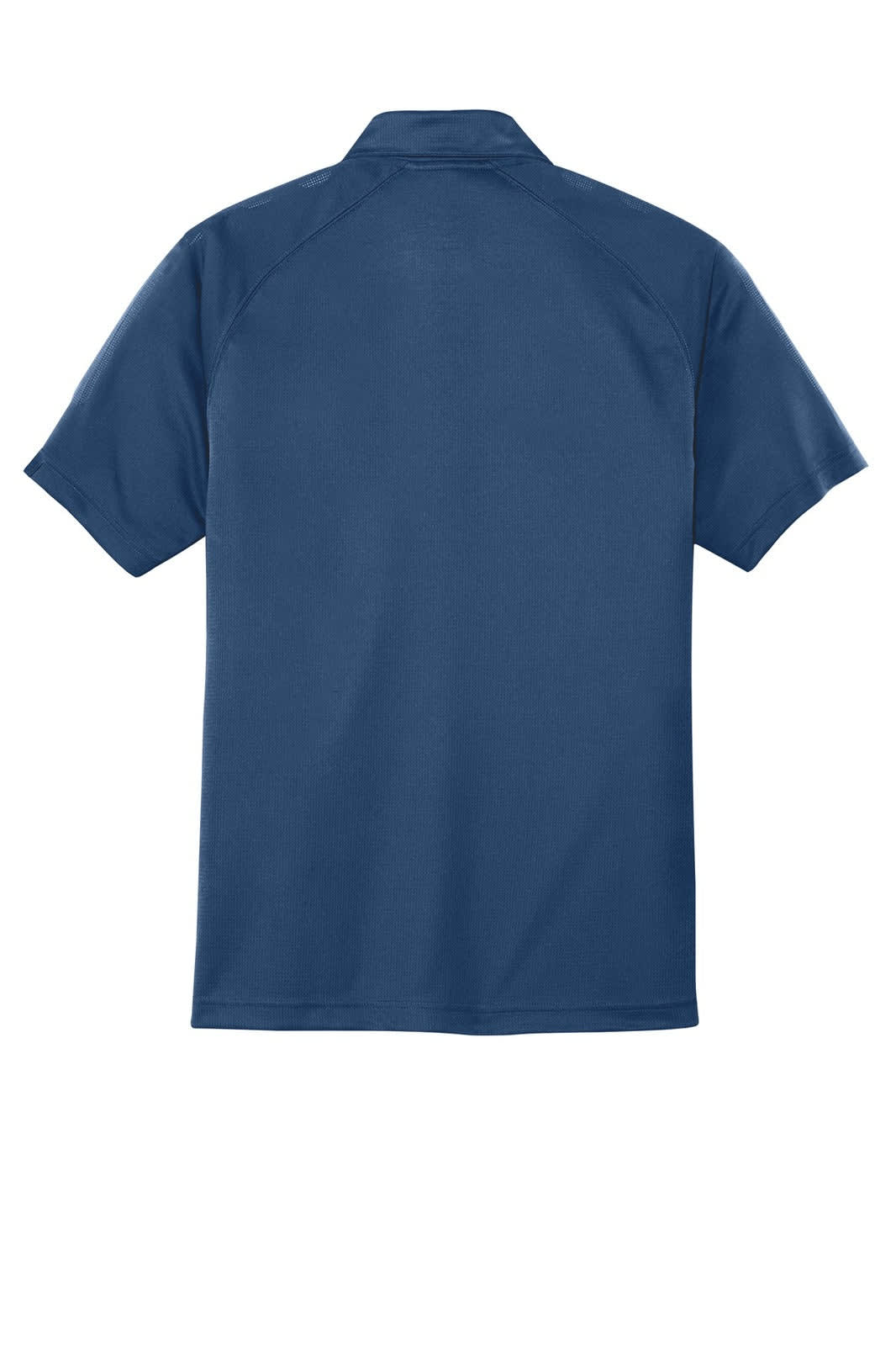 A navy blue OGIO Optic Polo shirt with a collar and short sleeves, featuring a logo.