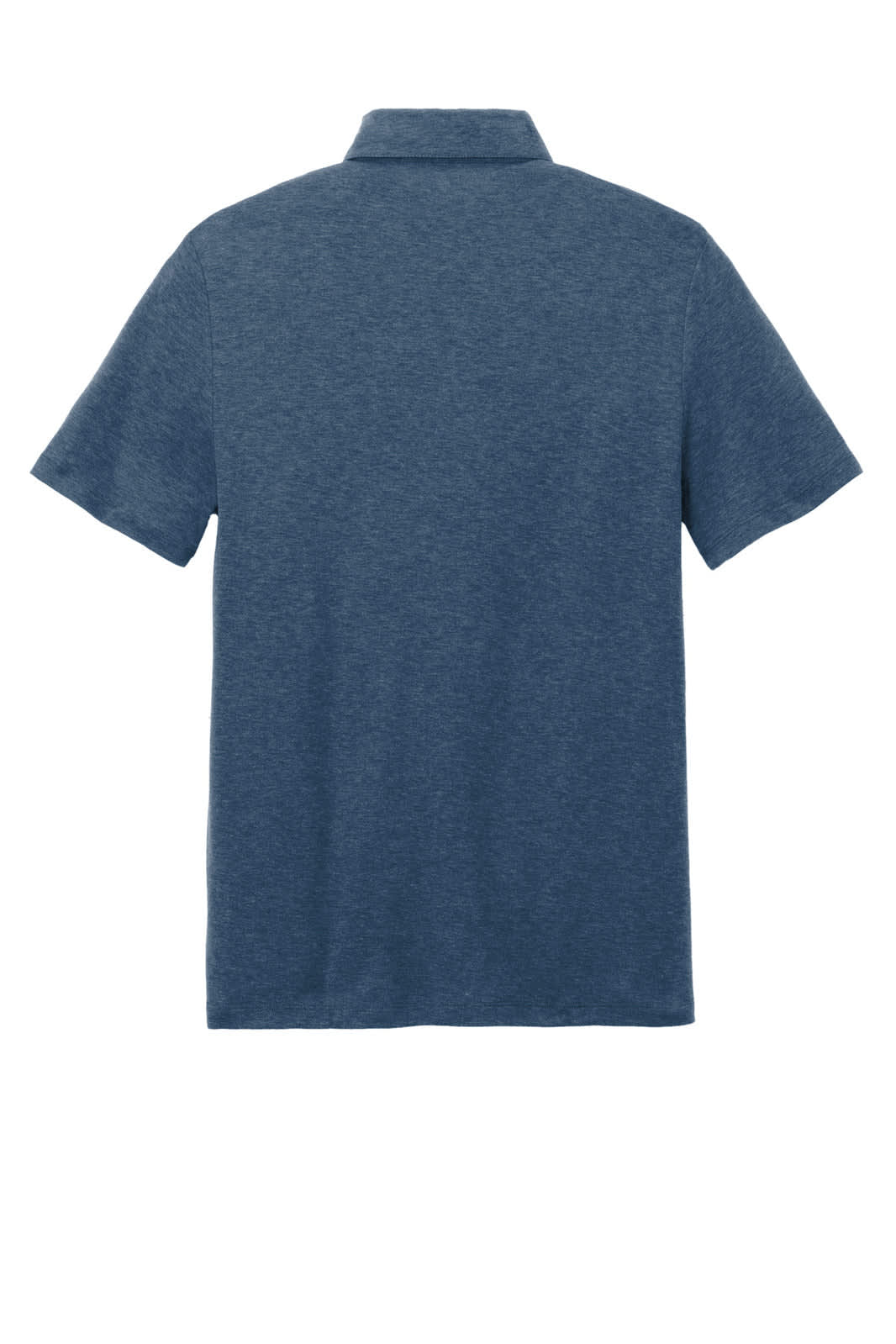 A navy blue OGIO Command Polo with a classic collar and short sleeves, featuring a logo on the side.