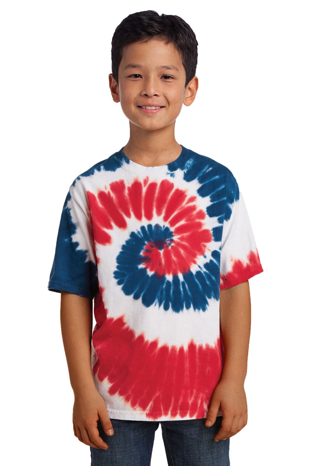 Port & Company - Youth Tie-Dye Tee - PC147Y Image USA Rainbow