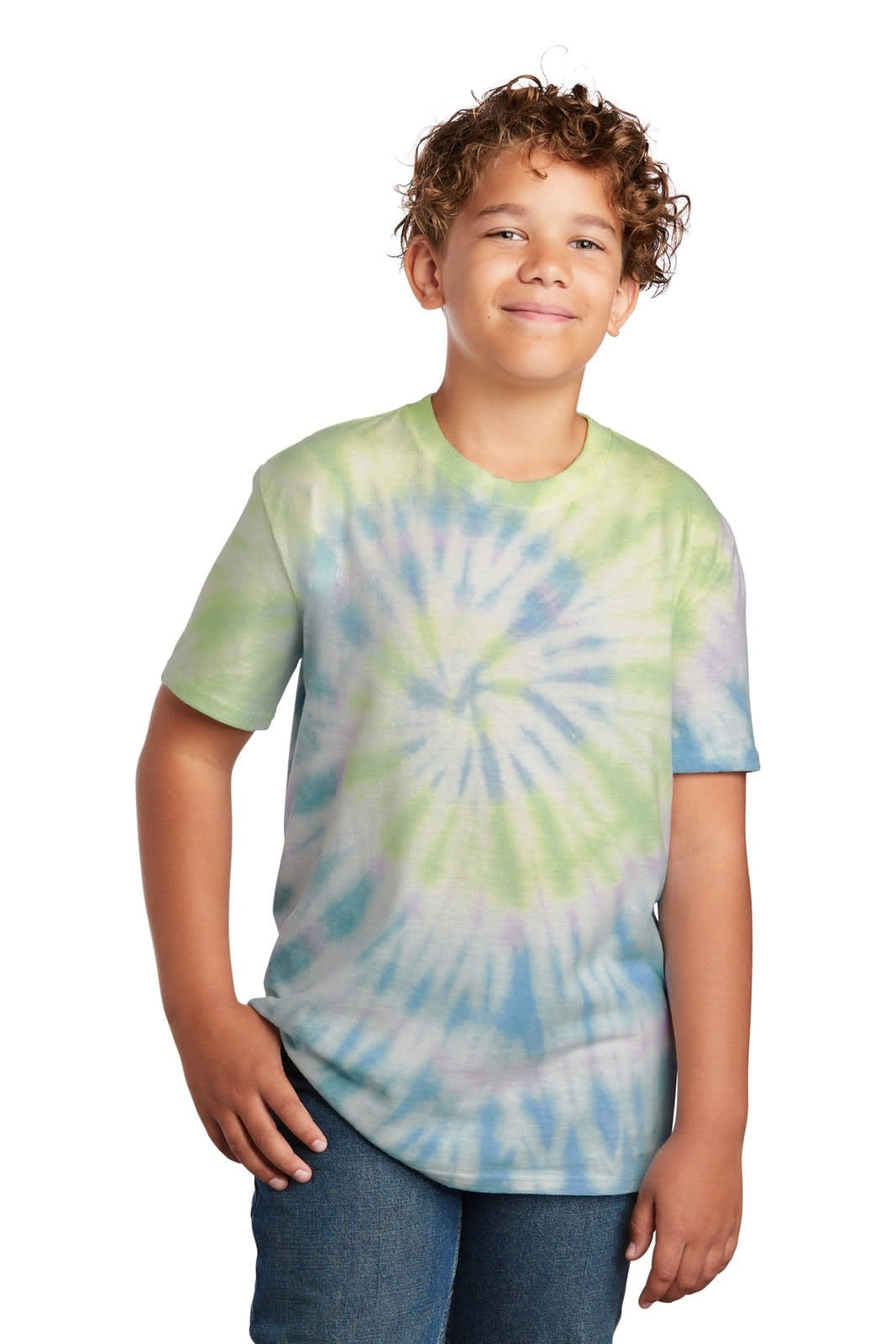 Port & Company - Youth Tie-Dye Tee - PC147Y Image Watercolor Spiral