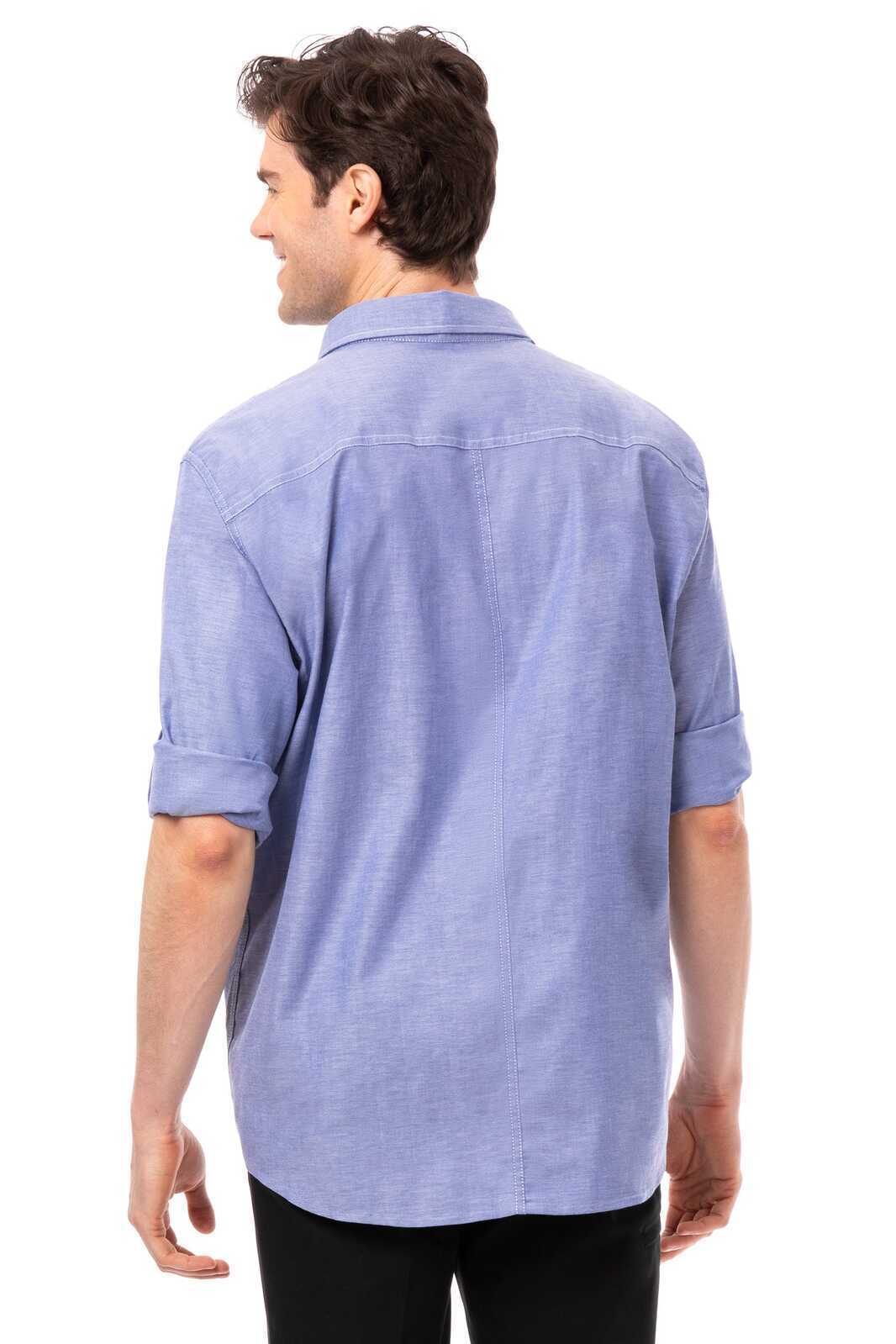 Modern Oxford Men's Classic Shirt- Blue