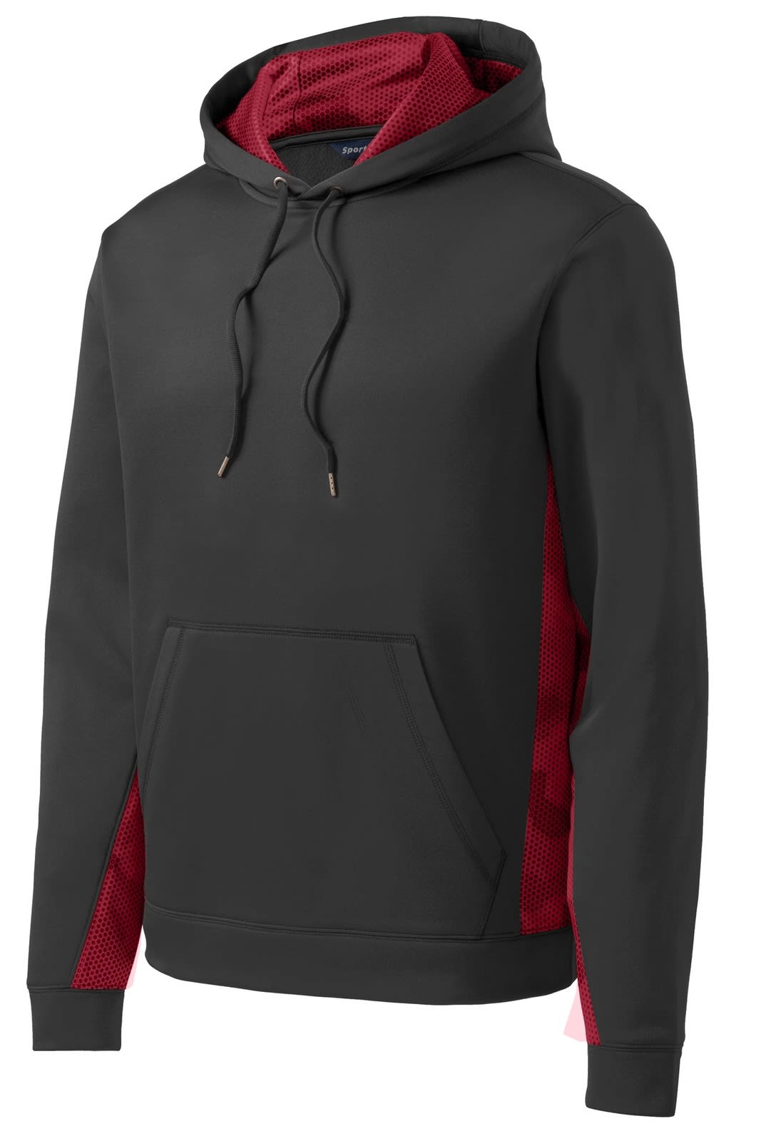 Sport-Tek Sport-Wick CamoHex Fleece Colorblock Hooded Pullover