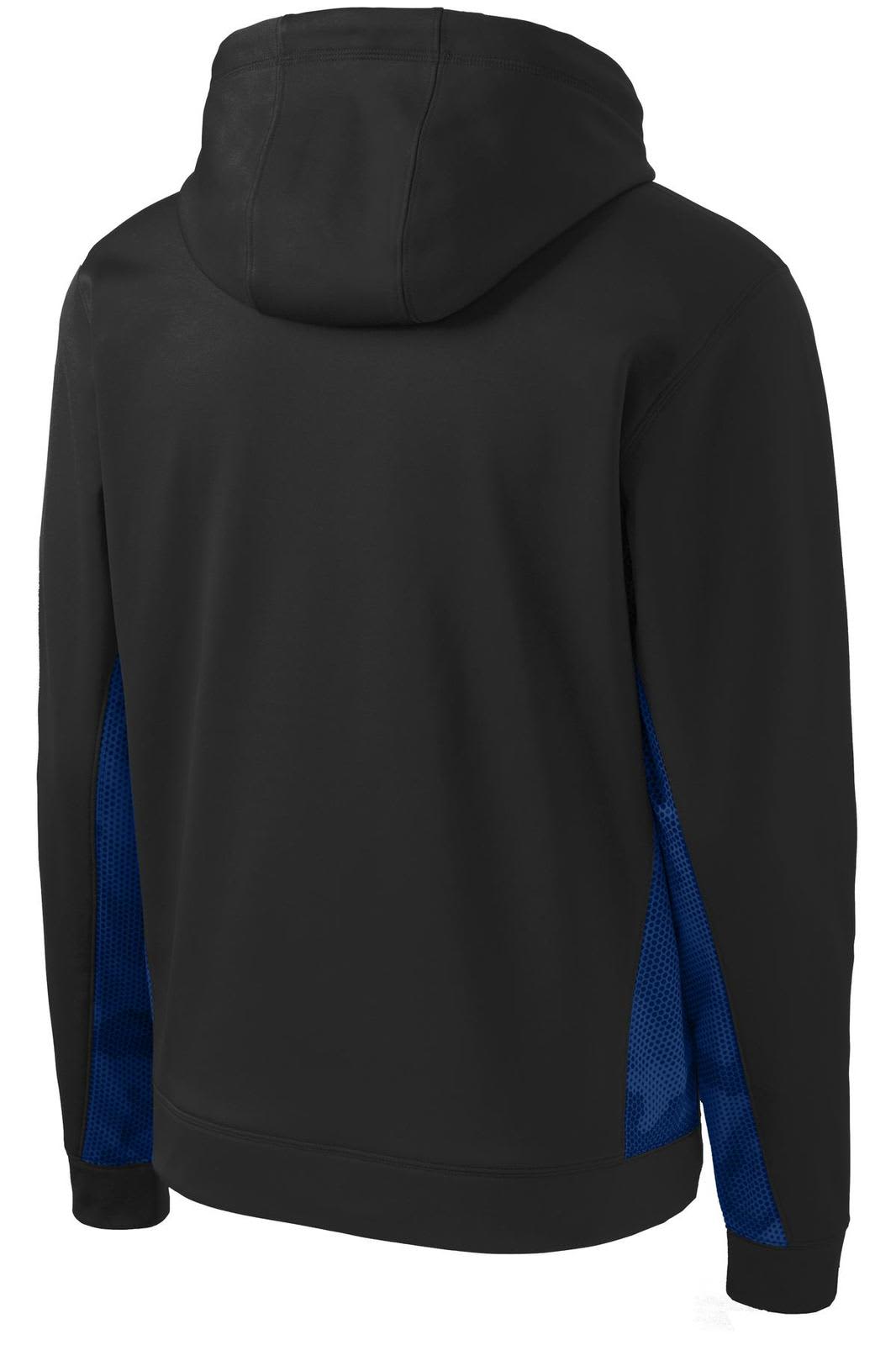 Sport-Tek Sport-Wick CamoHex Fleece Colorblock Hooded Pullover