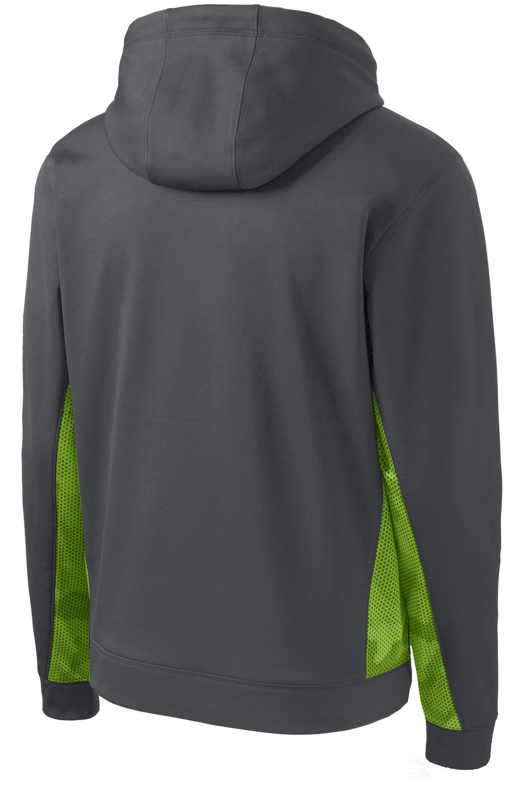 Sport-Tek Sport-Wick CamoHex Fleece Colorblock Hooded Pullover