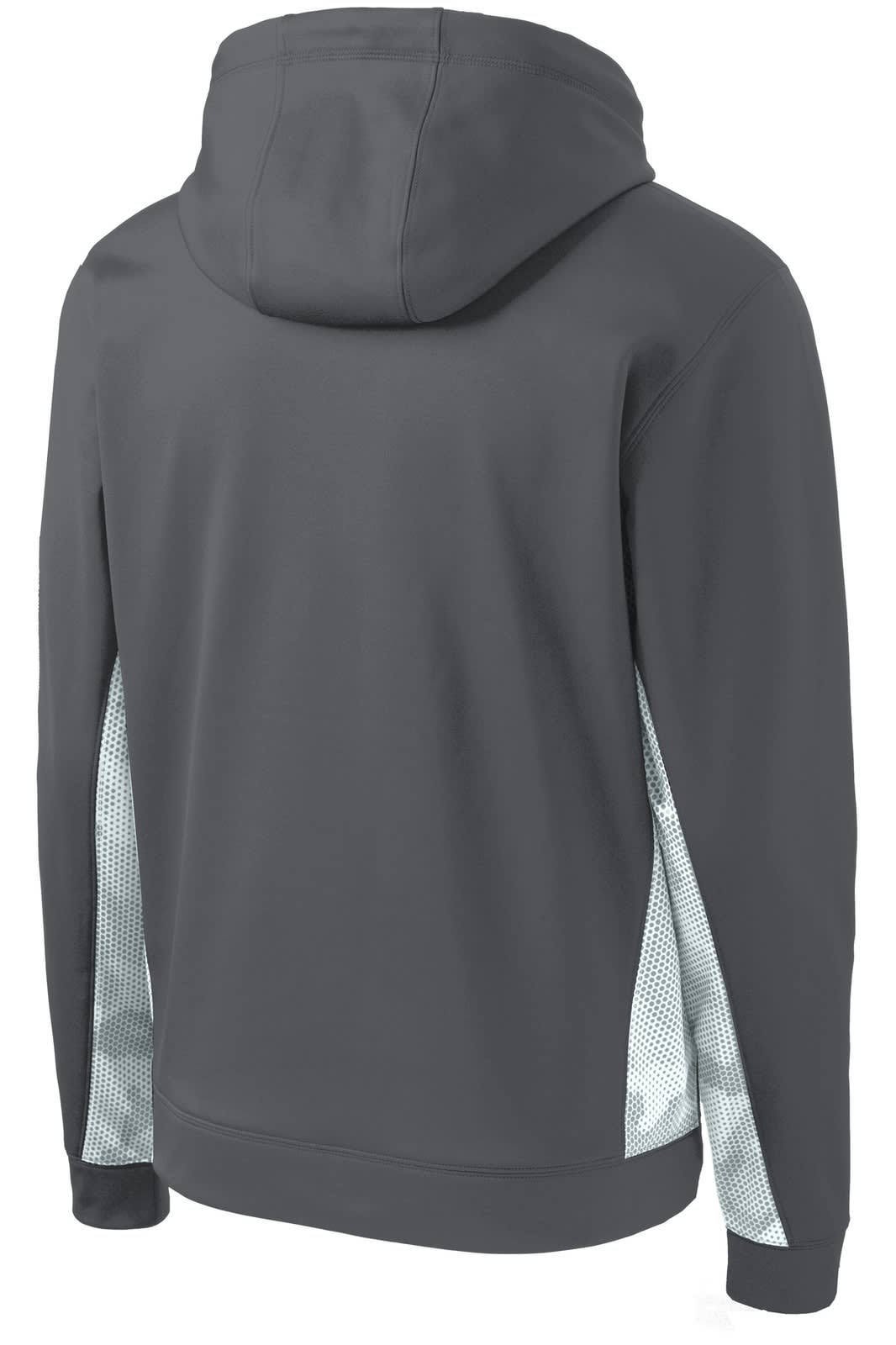 Sport-Tek Sport-Wick CamoHex Fleece Colorblock Hooded Pullover