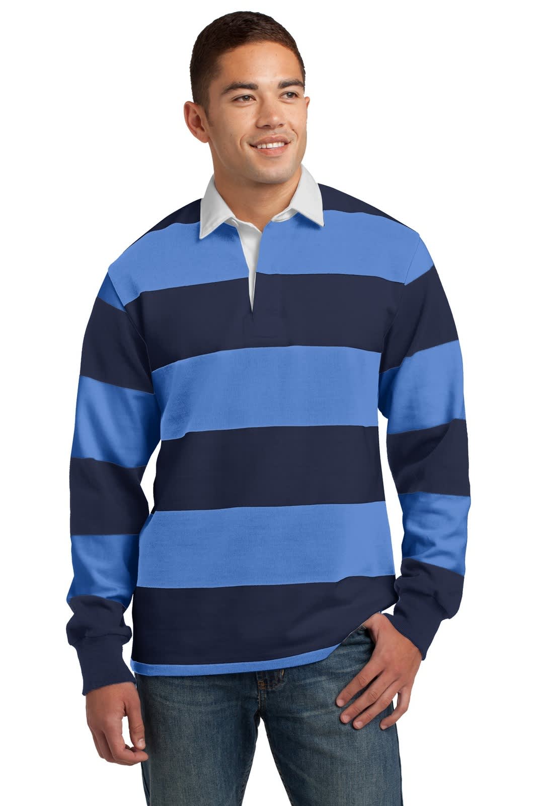Sport-Tek Classic Long Sleeve Rugby Polo