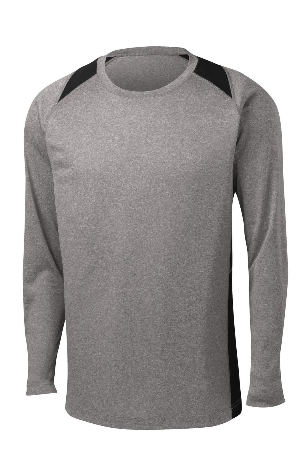 Sport-Tek Long Sleeve Heather Colorblock Contender Tee
