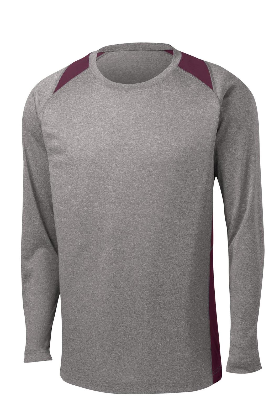 Sport-Tek Long Sleeve Heather Colorblock Contender Tee
