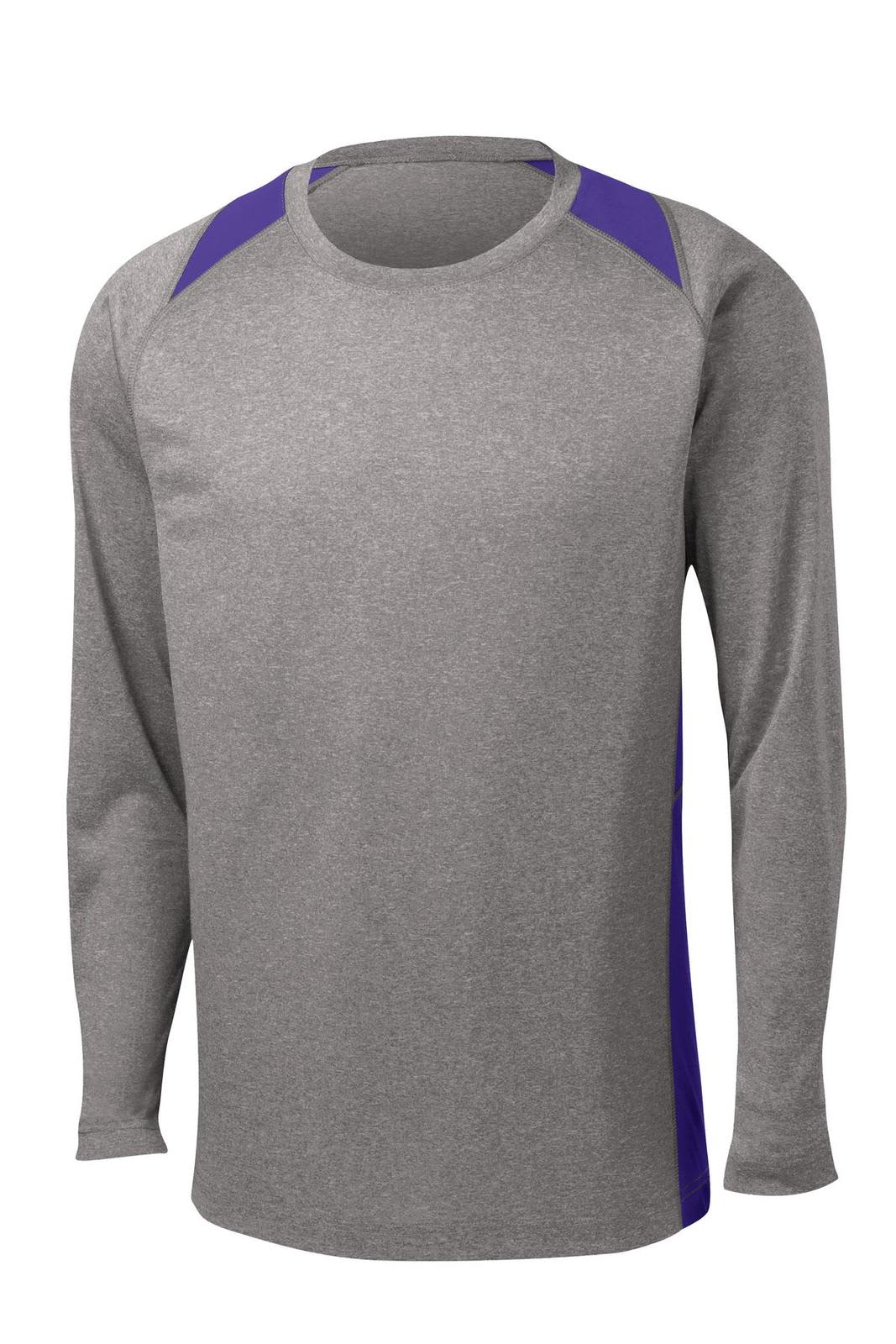 Sport-Tek Long Sleeve Heather Colorblock Contender Tee