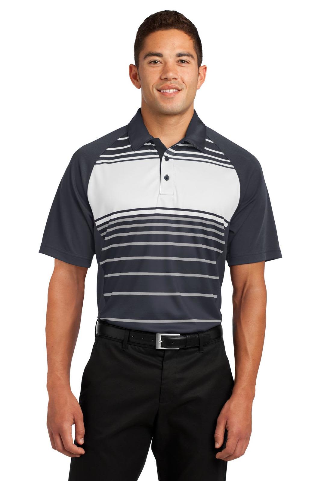 Sport-Tek Dry Zone Sublimated Stripe Polo