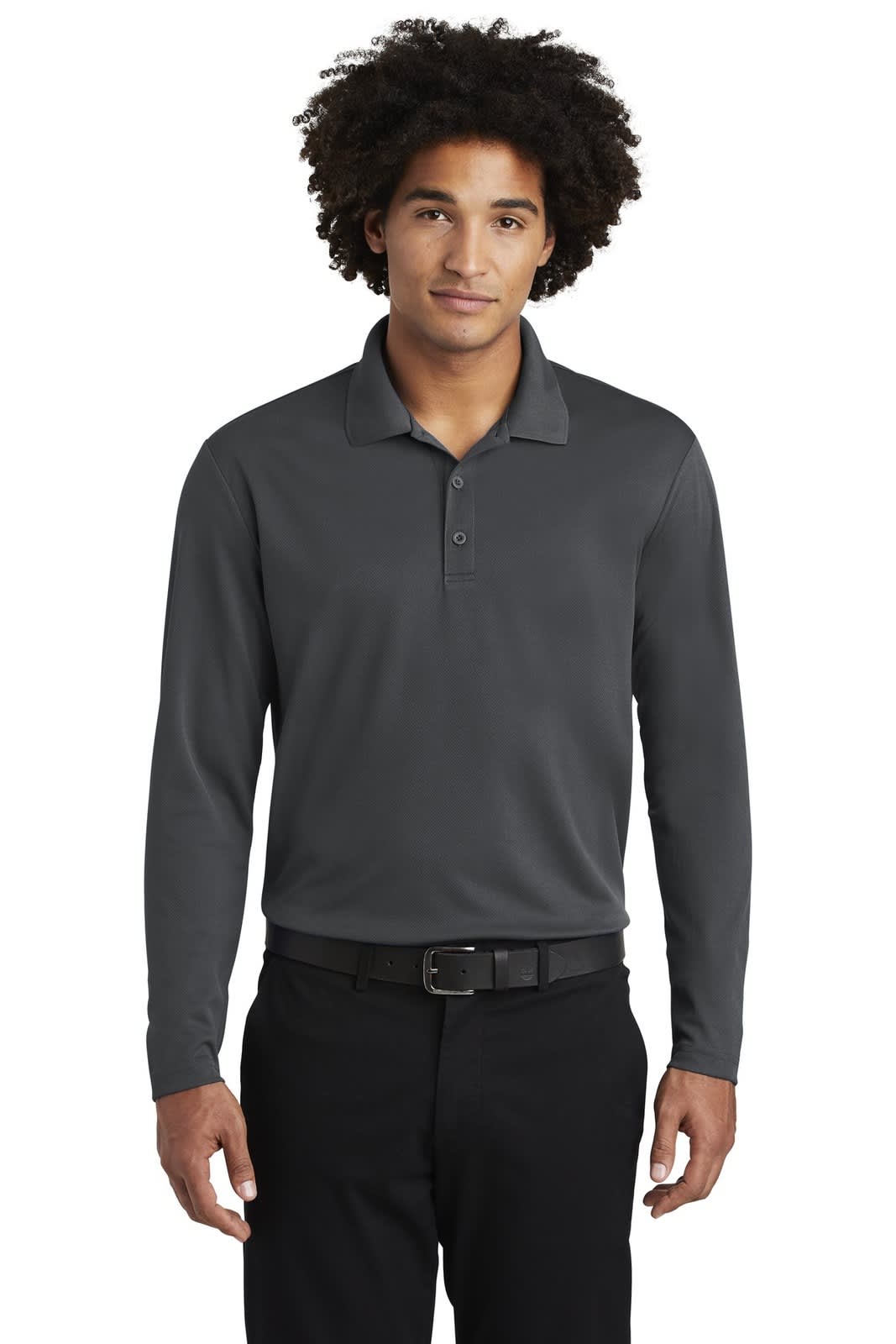 Sport-Tek  PosiCharge  RacerMesh  Long Sleeve Polo
