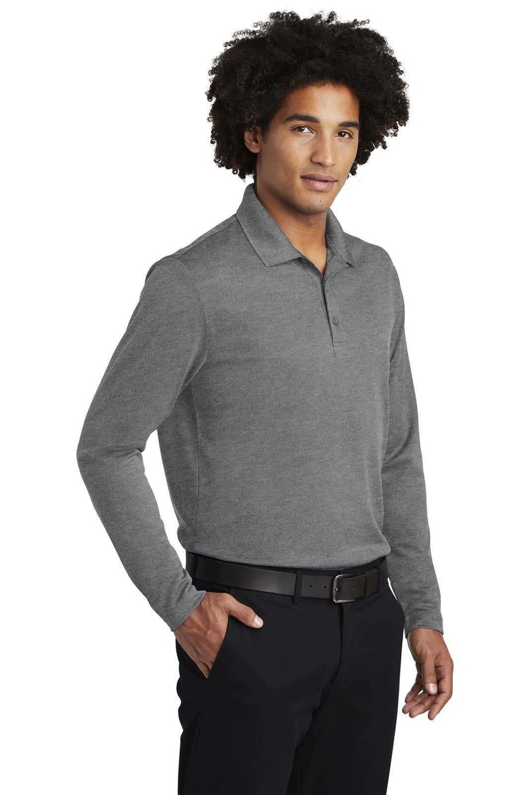 Sport-Tek  PosiCharge  RacerMesh  Long Sleeve Polo