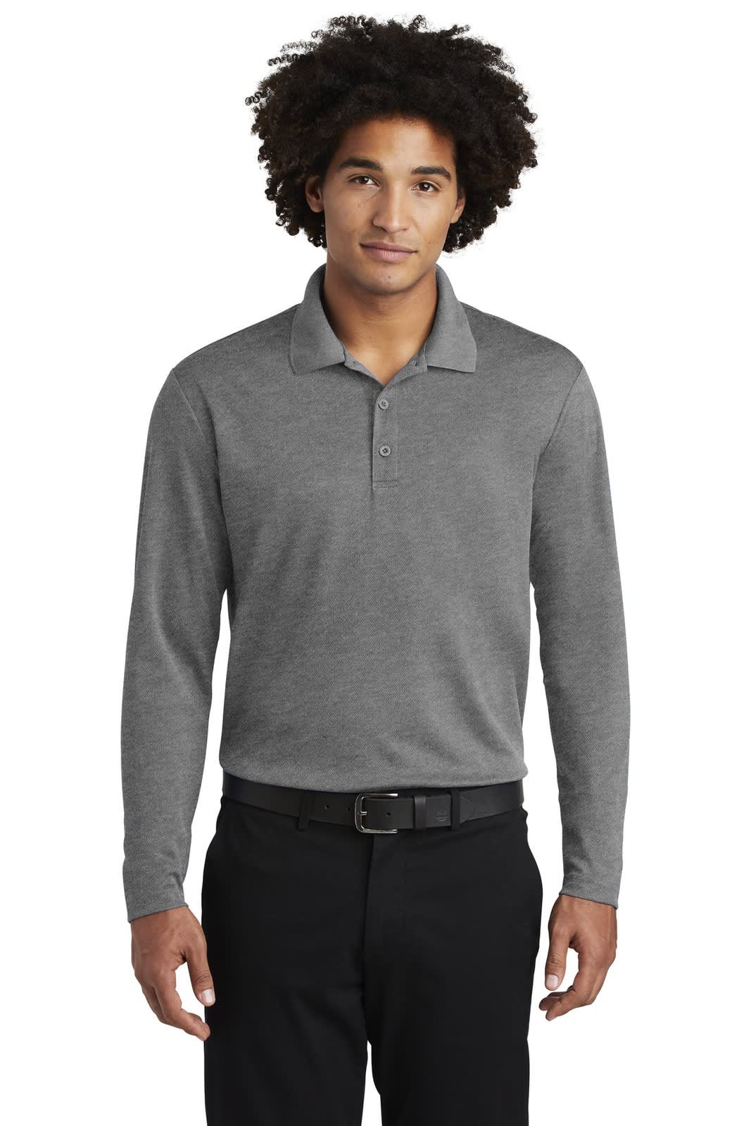 Sport-Tek  PosiCharge  RacerMesh  Long Sleeve Polo