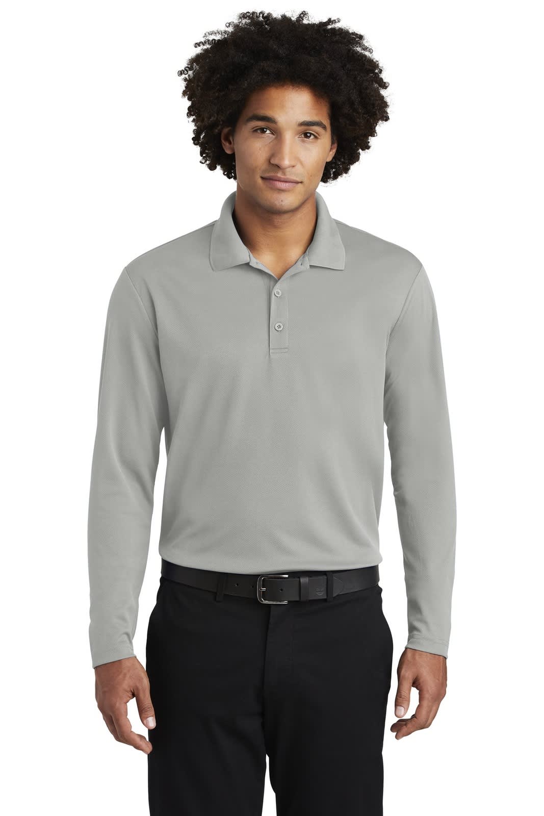 Sport-Tek  PosiCharge  RacerMesh  Long Sleeve Polo