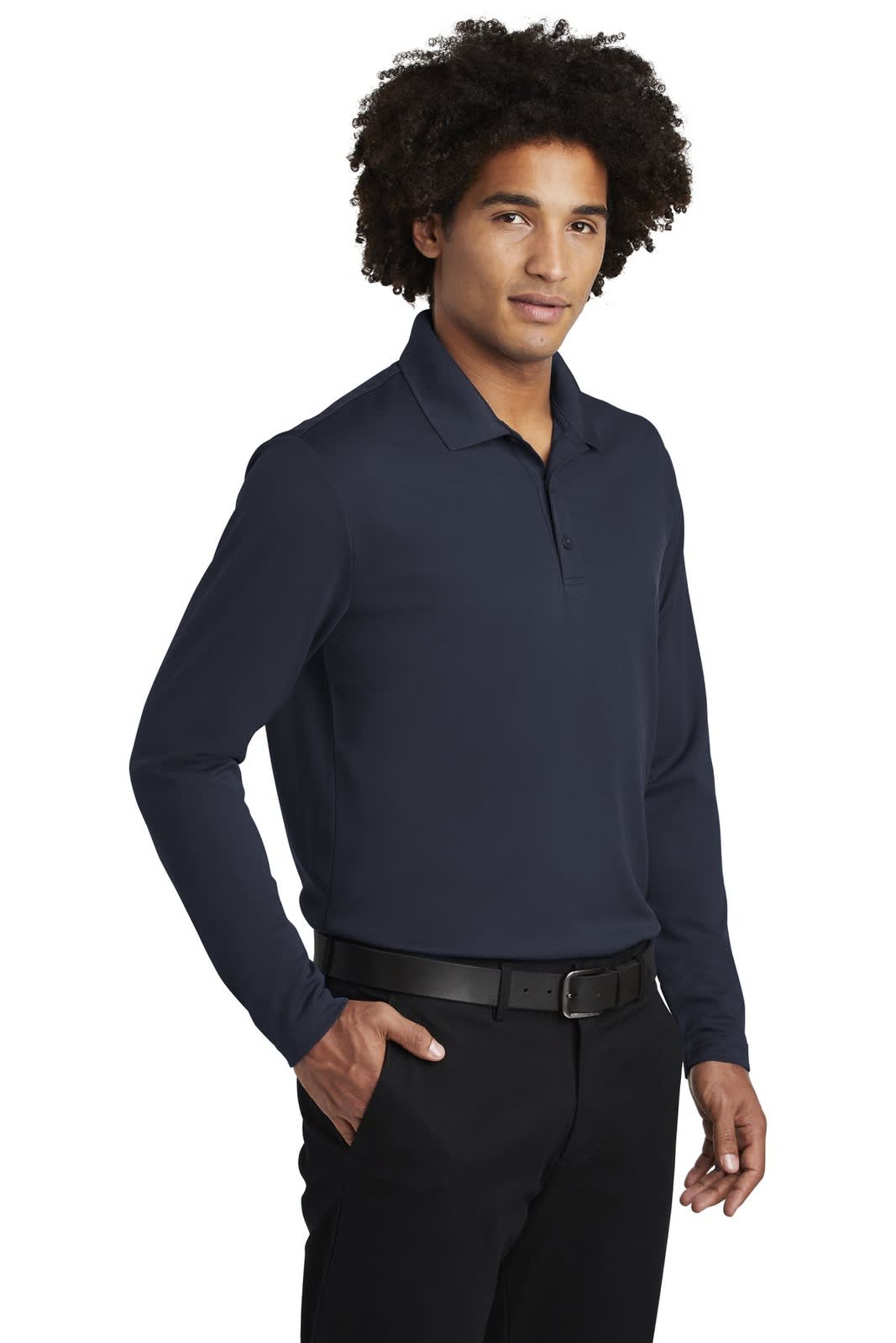 Sport-Tek  PosiCharge  RacerMesh  Long Sleeve Polo