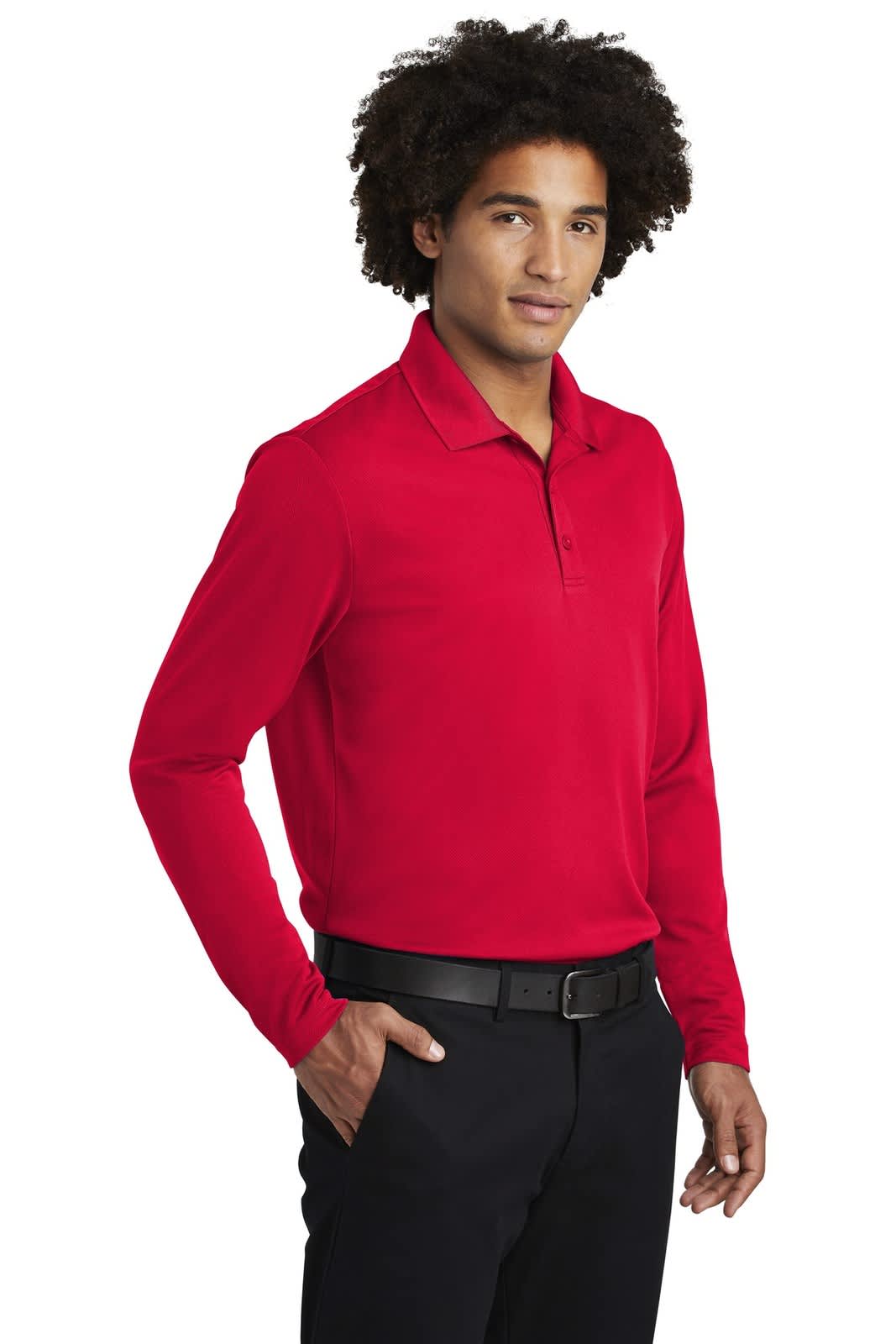 Sport-Tek  PosiCharge  RacerMesh  Long Sleeve Polo