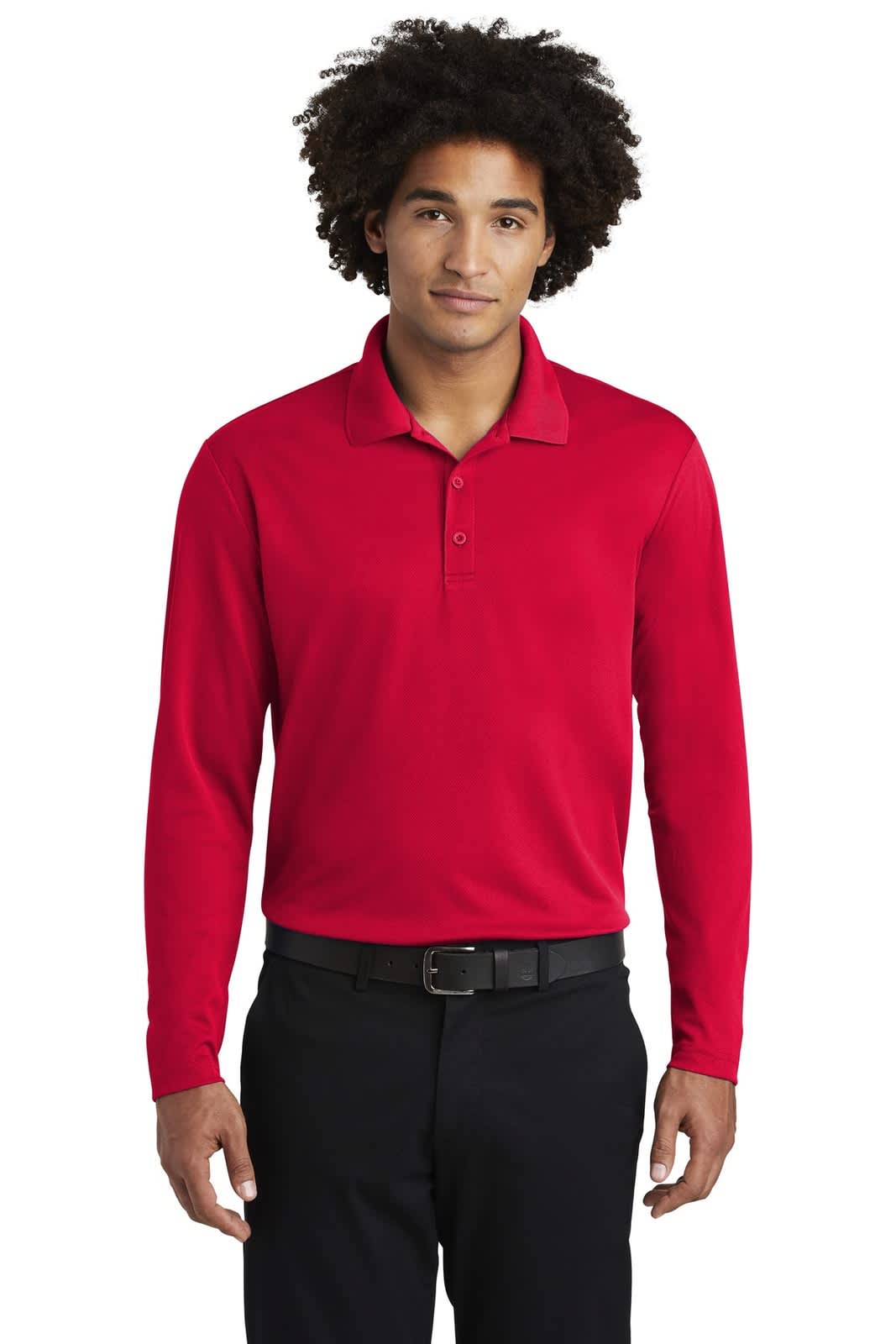 Sport-Tek  PosiCharge  RacerMesh  Long Sleeve Polo