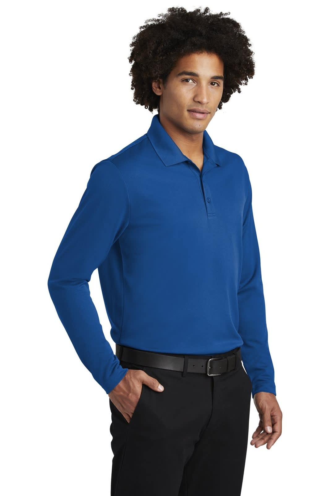 Sport-Tek  PosiCharge  RacerMesh  Long Sleeve Polo