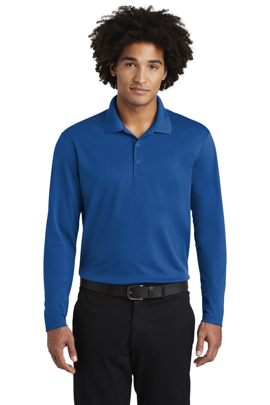 Sport-Tek  PosiCharge  RacerMesh  Long Sleeve Polo