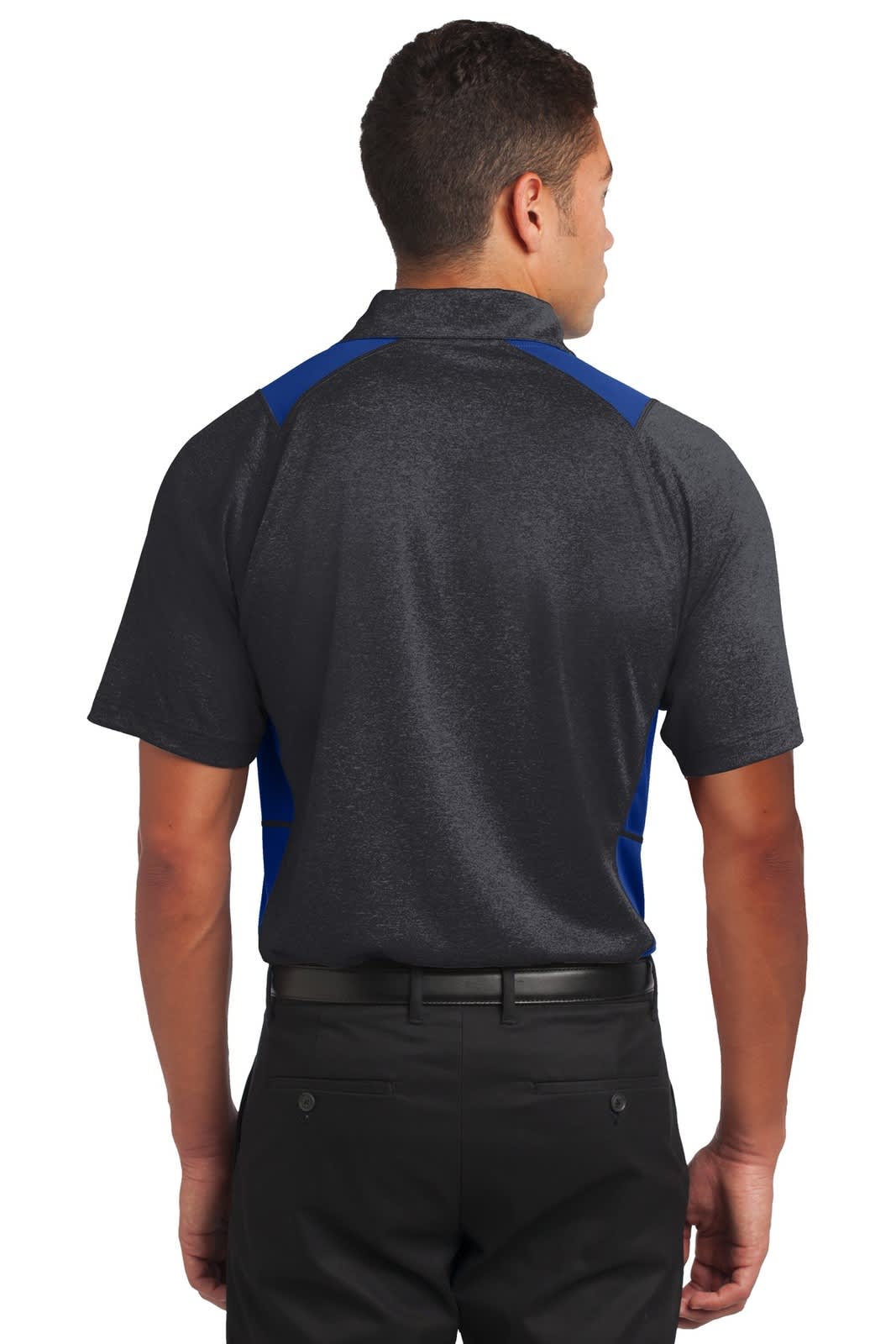 Sport-Tek Heather Colorblock Contender Polo