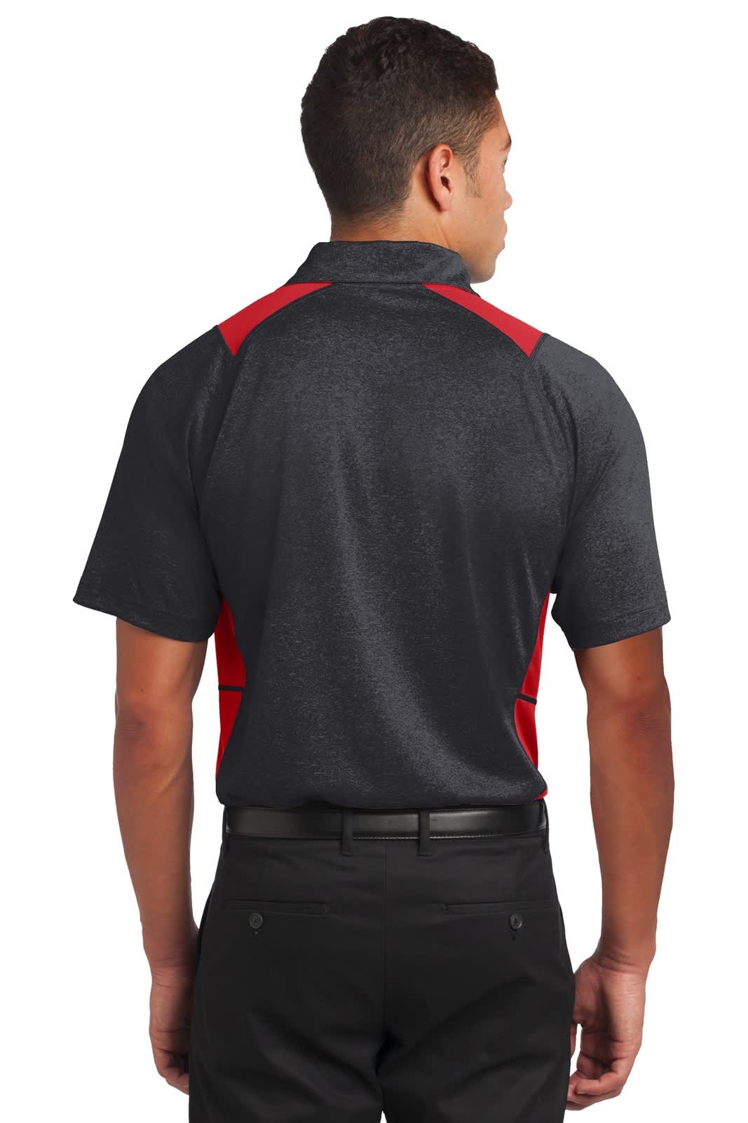 Sport-Tek Heather Colorblock Contender Polo