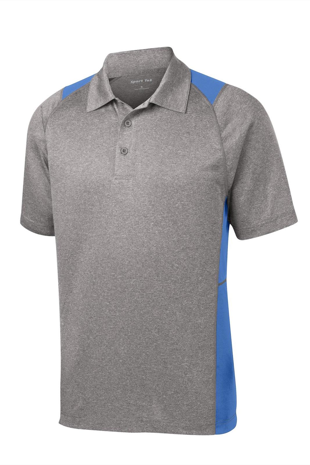Sport-Tek Heather Colorblock Contender Polo