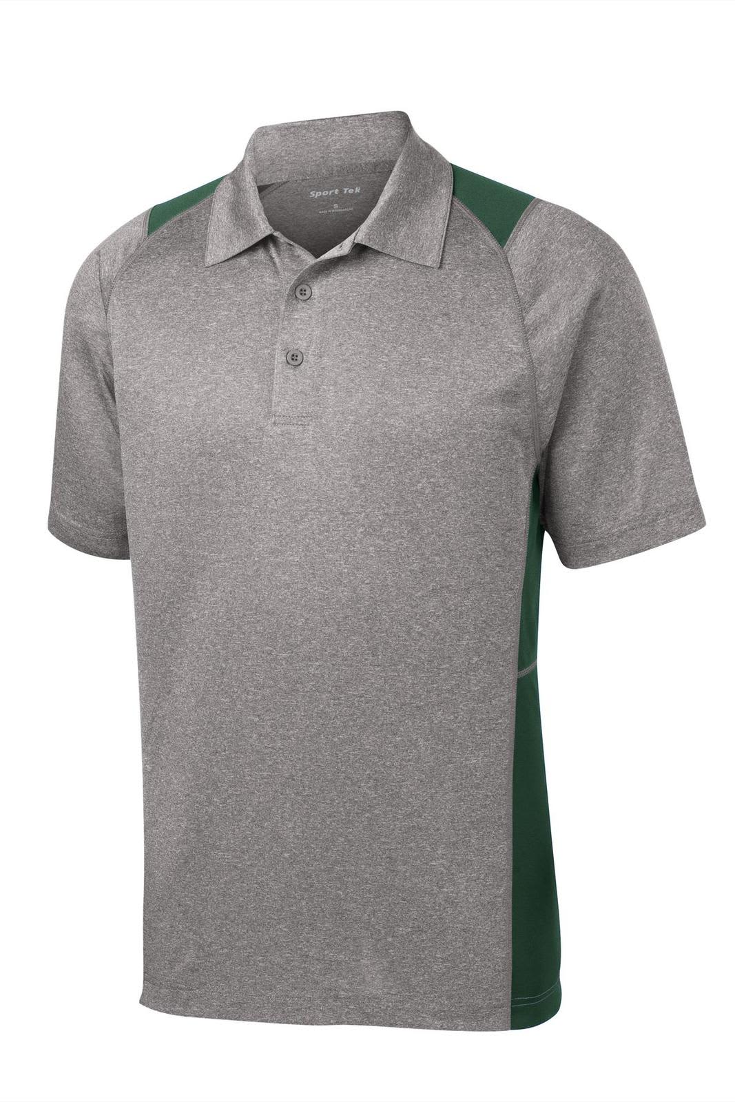 Sport-Tek Heather Colorblock Contender Polo
