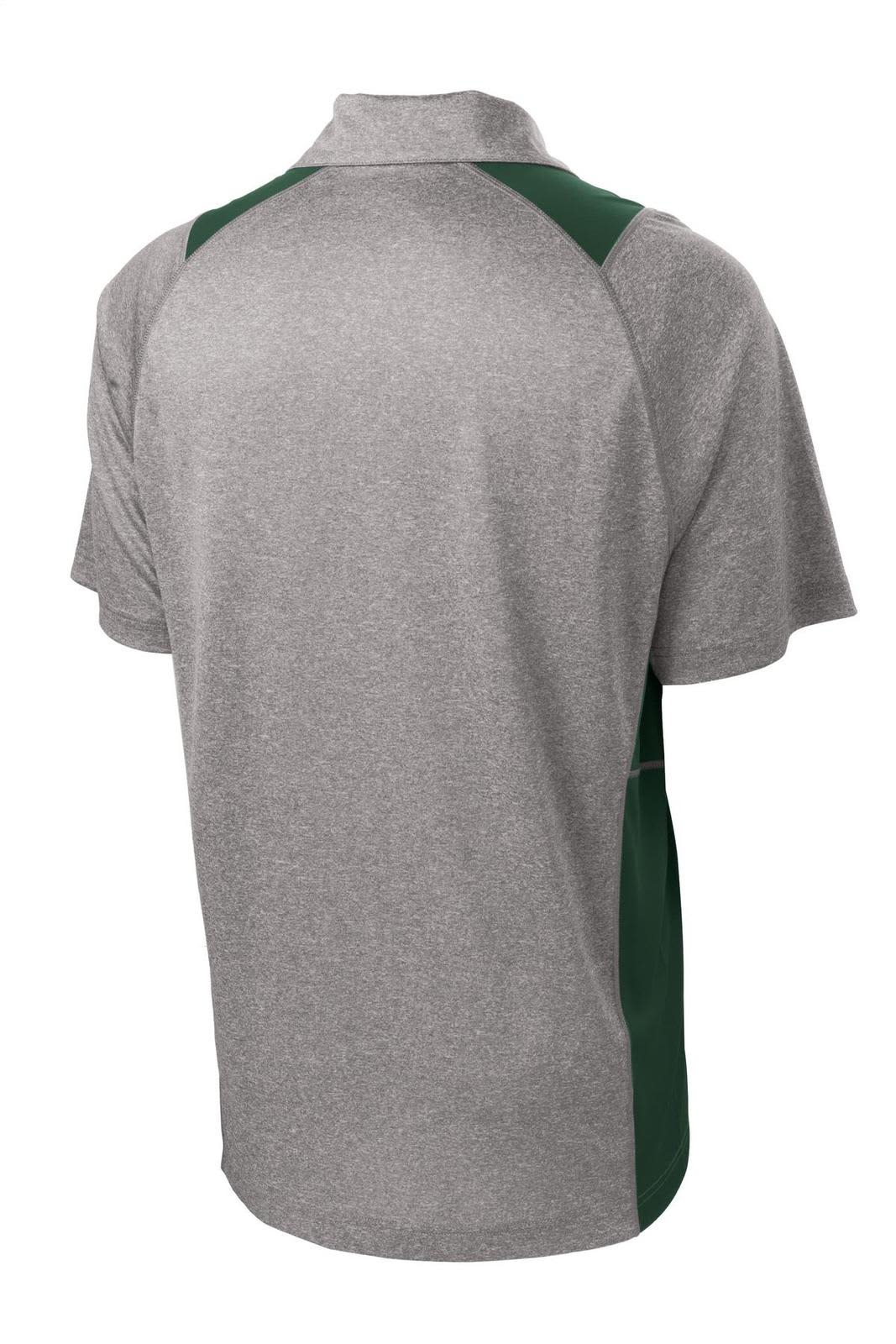 Sport-Tek Heather Colorblock Contender Polo
