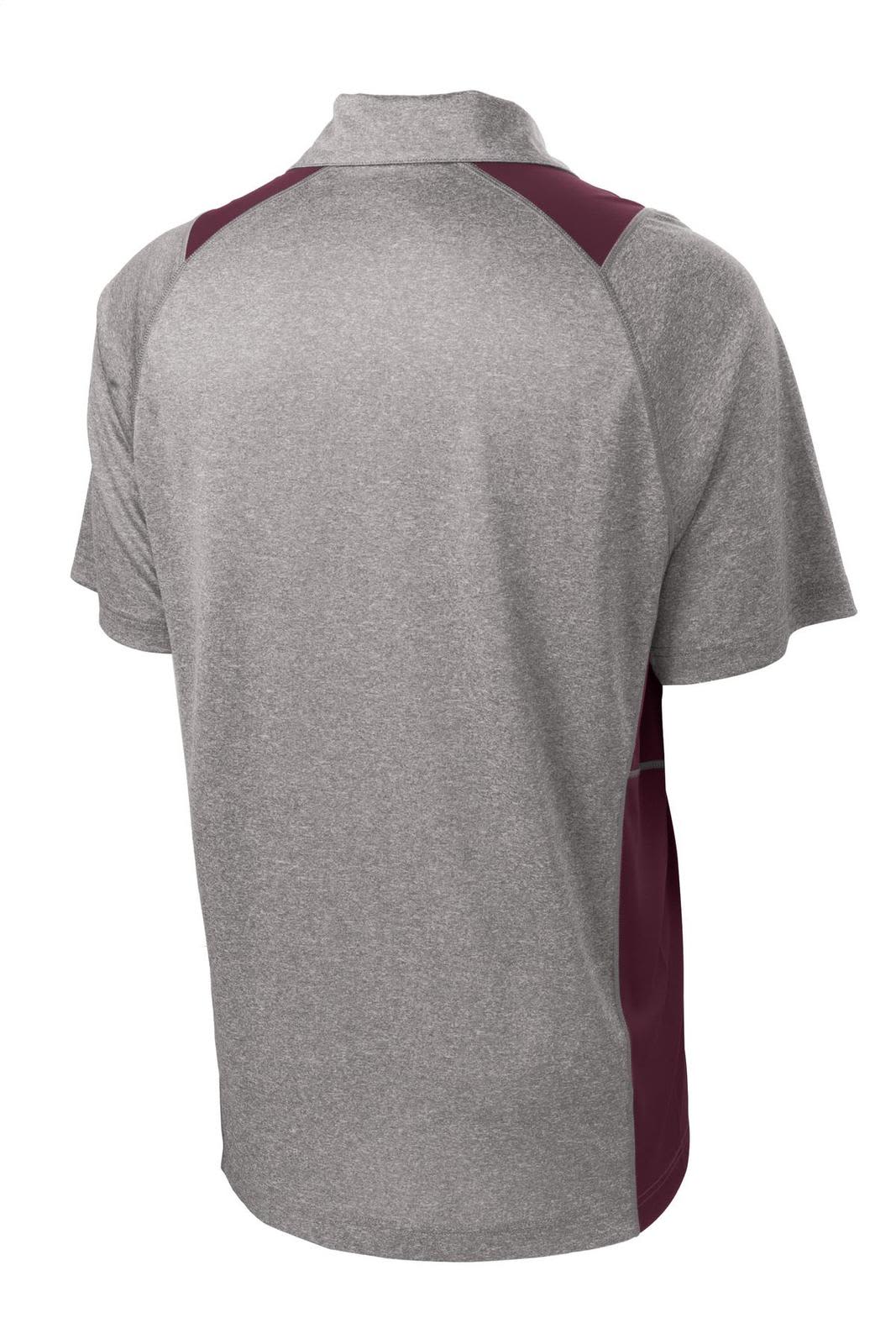 Sport-Tek Heather Colorblock Contender Polo