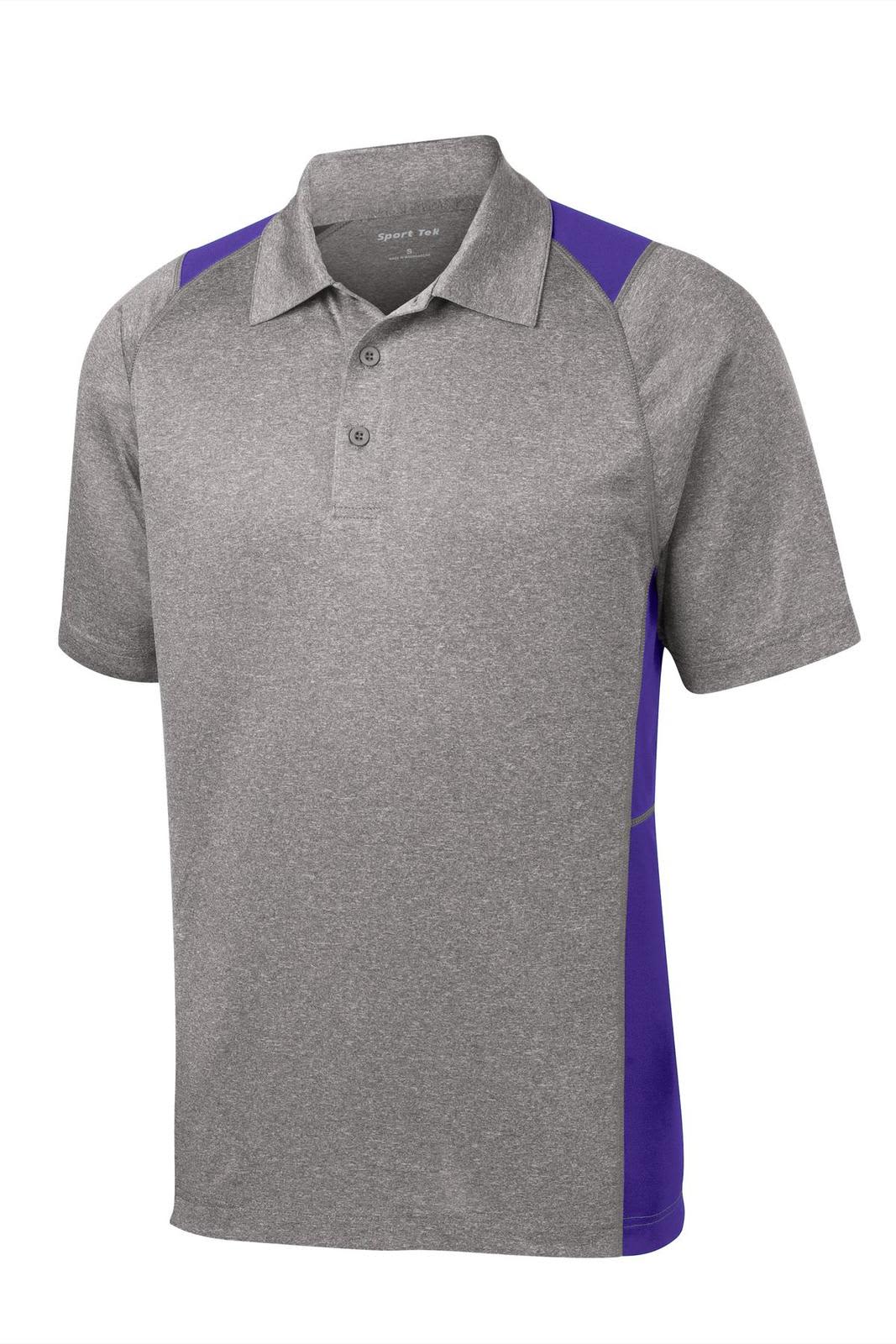 Sport-Tek Heather Colorblock Contender Polo