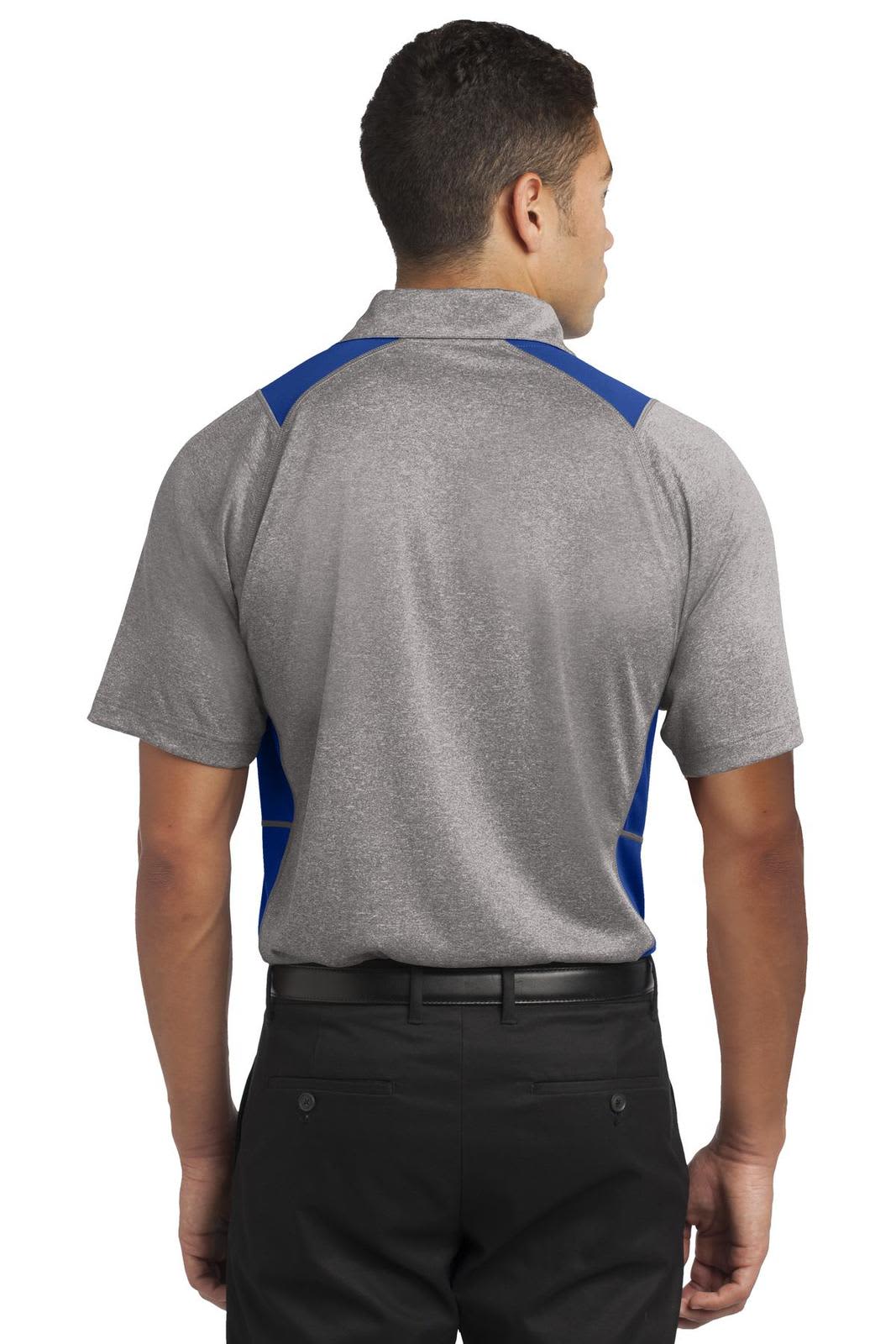 Sport-Tek Heather Colorblock Contender Polo