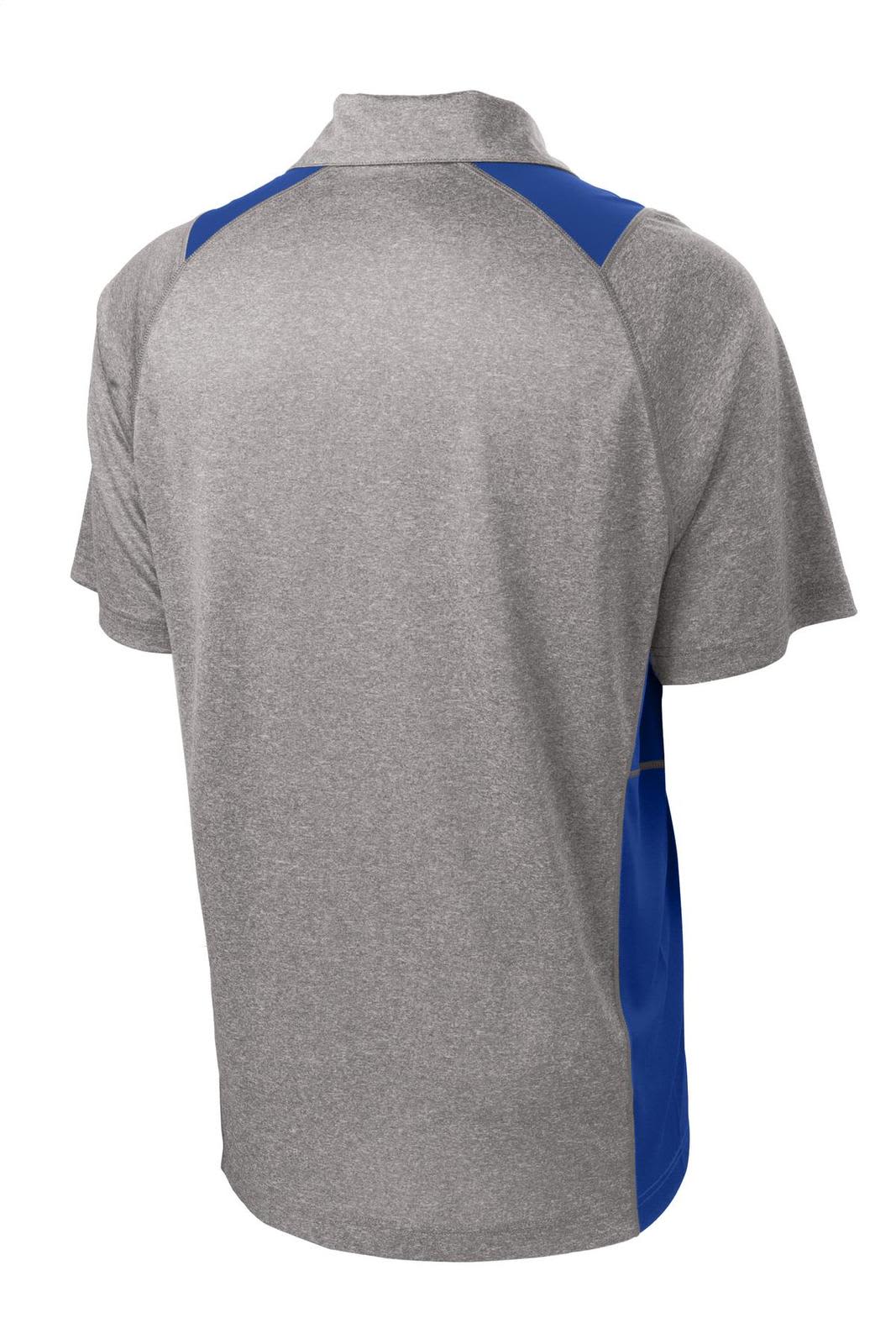 Sport-Tek Heather Colorblock Contender Polo