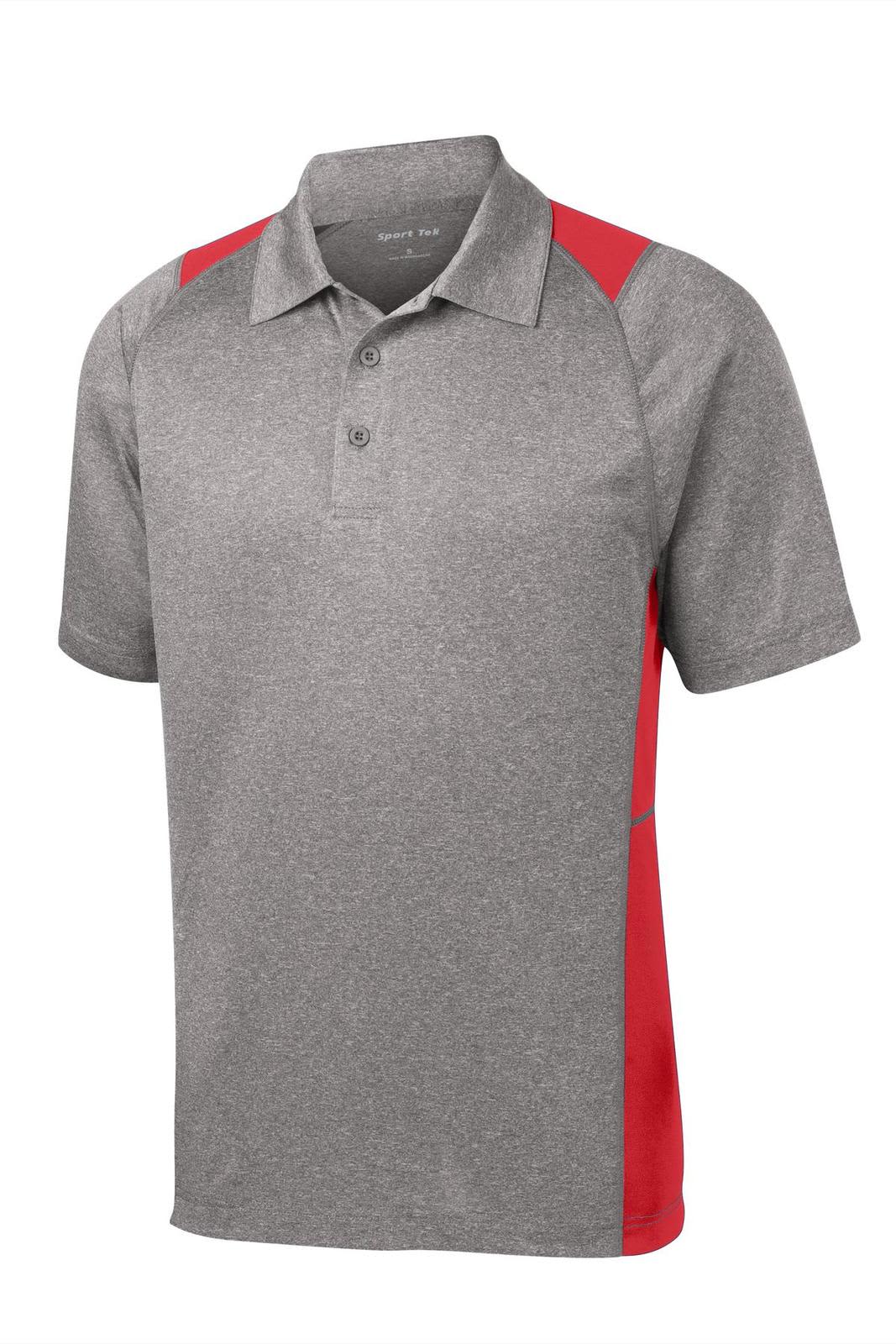 Sport-Tek Heather Colorblock Contender Polo