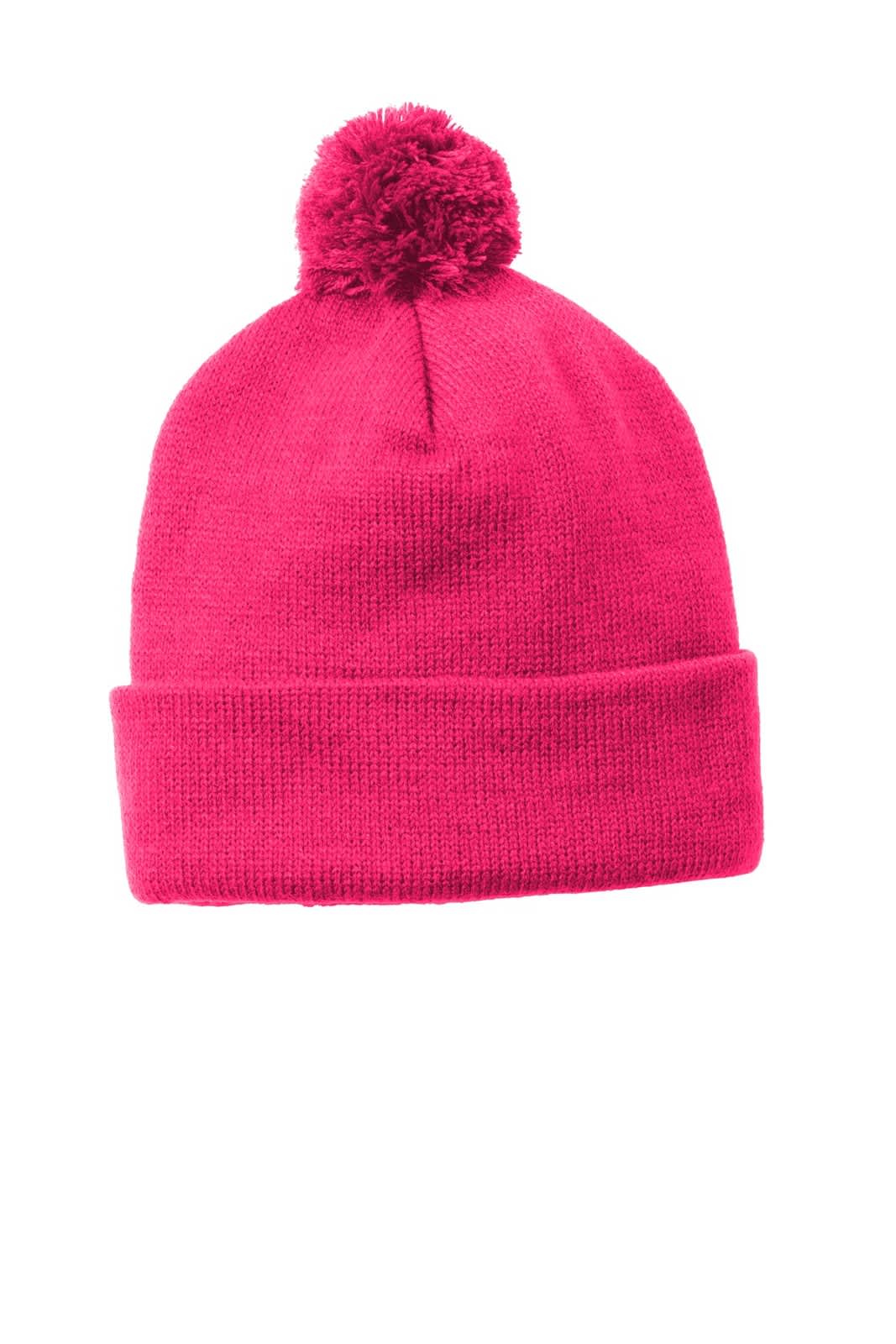 Sport-Tek Solid Pom Pom Beanie