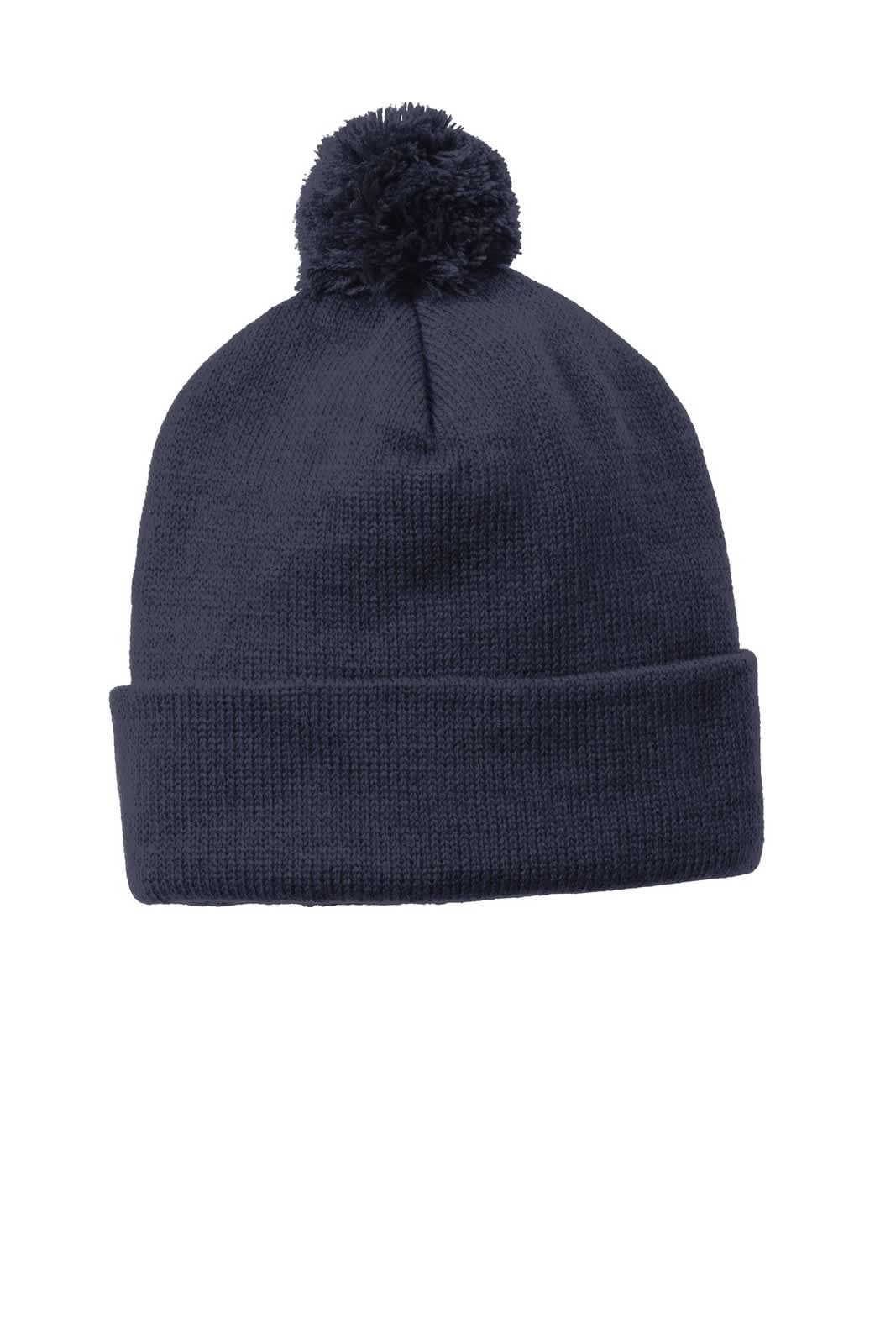 Sport-Tek Solid Pom Pom Beanie