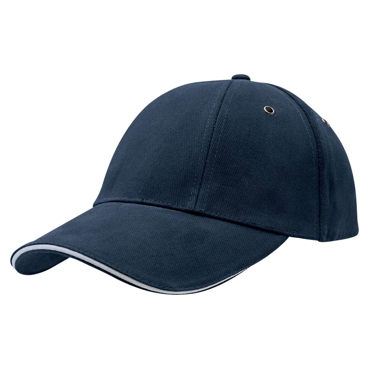 Rotated Sandwich Peak Cap - 4290 Image Navy,White