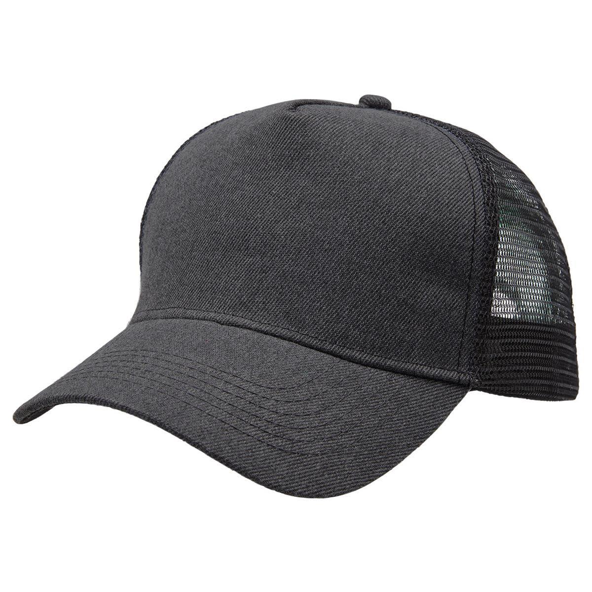 Heathered Mesh Trucker - 4395 Image Carbon Heather,Black