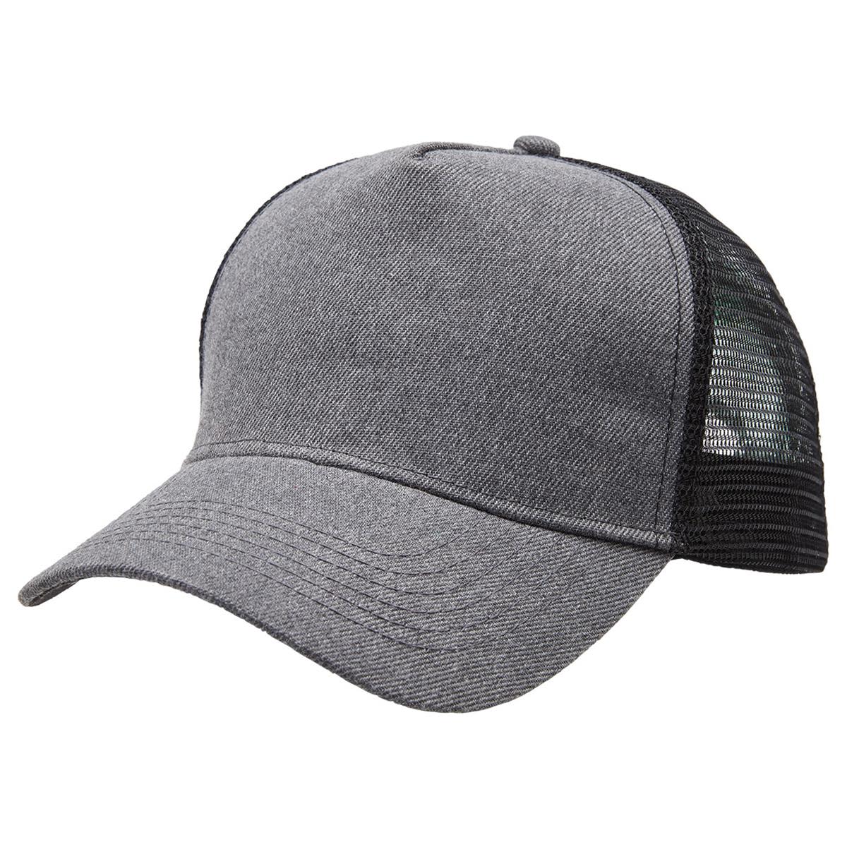 Heathered Mesh Trucker - 4395 Image Charcoal Heather,Black