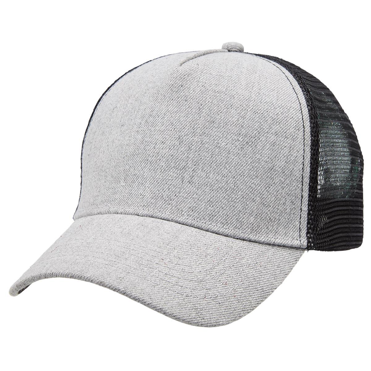 Heathered Mesh Trucker - 4395 Image Grey Heather,Black